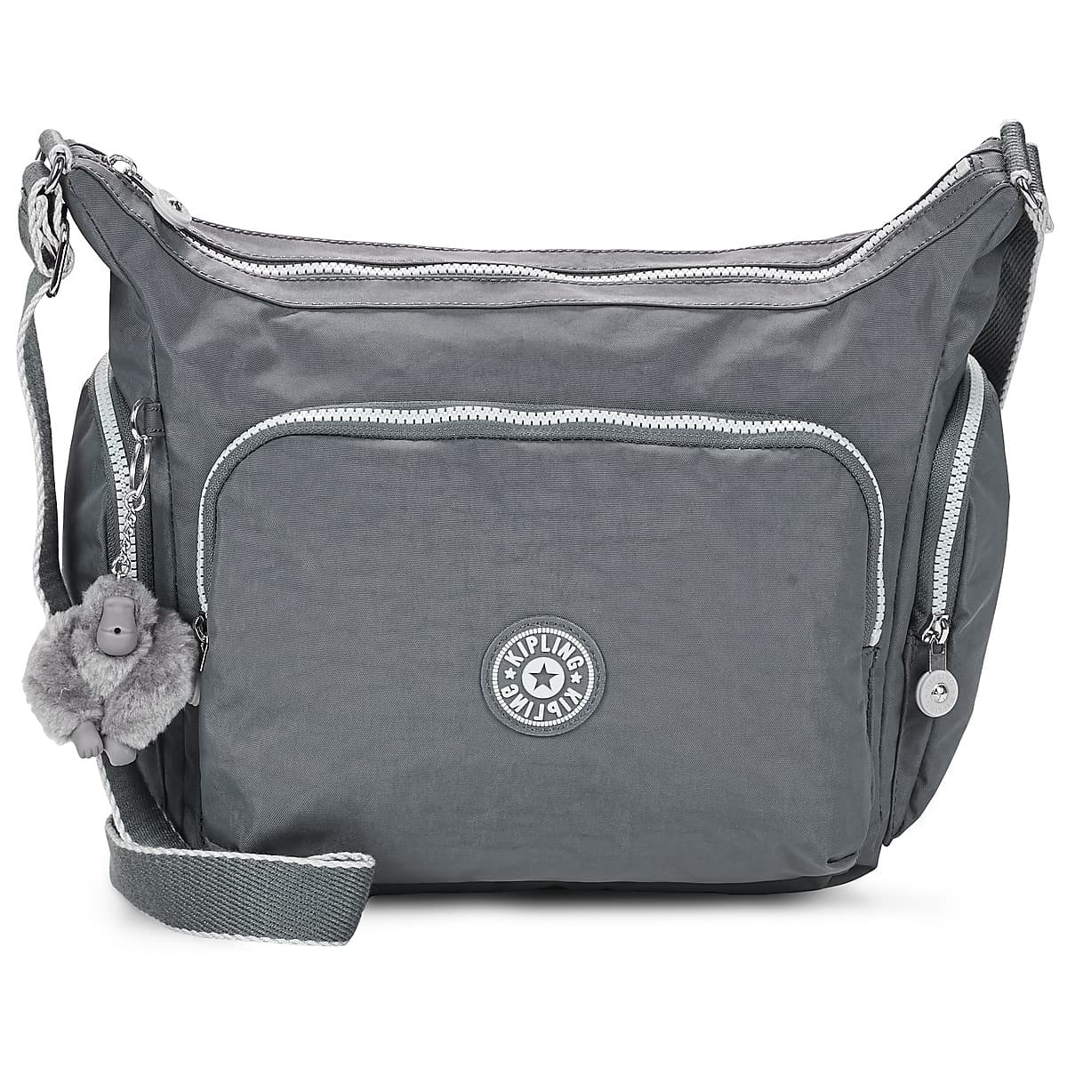 Kabelka přes rameno Kipling Gabb, šedá