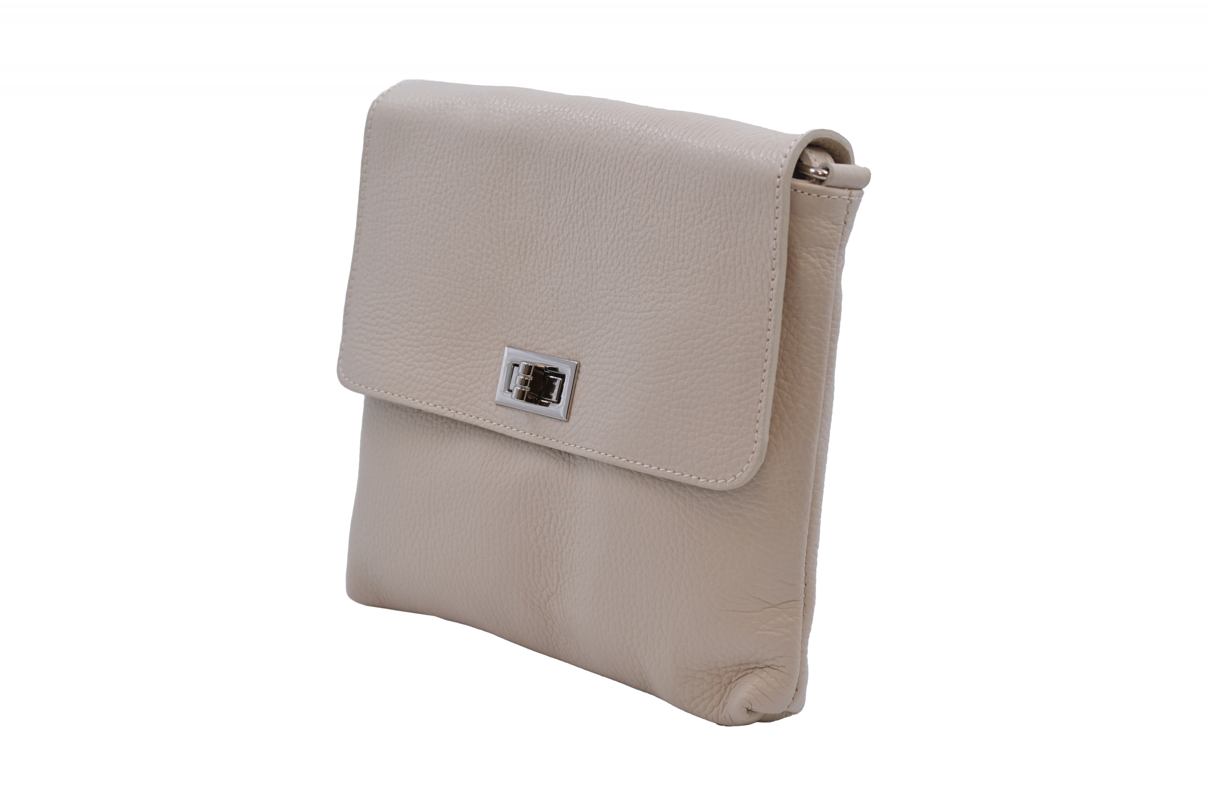 Kožená crossbody kapsa Béžová