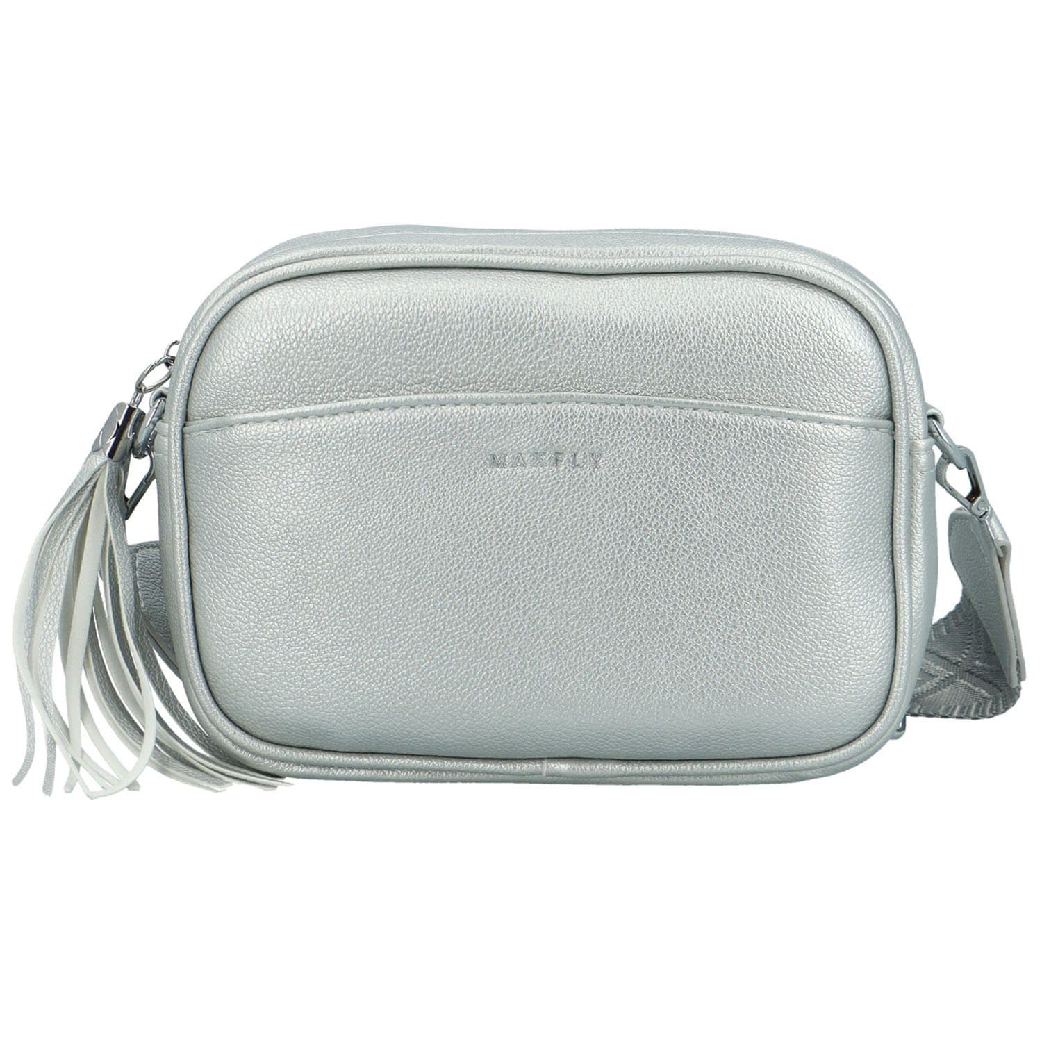 Crossbody kabelka MaxFly Qeuline new, stříbrná