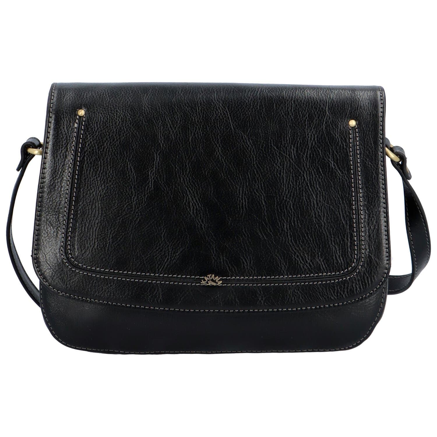 Kožená crossbody kabelka Katana Versa, černá