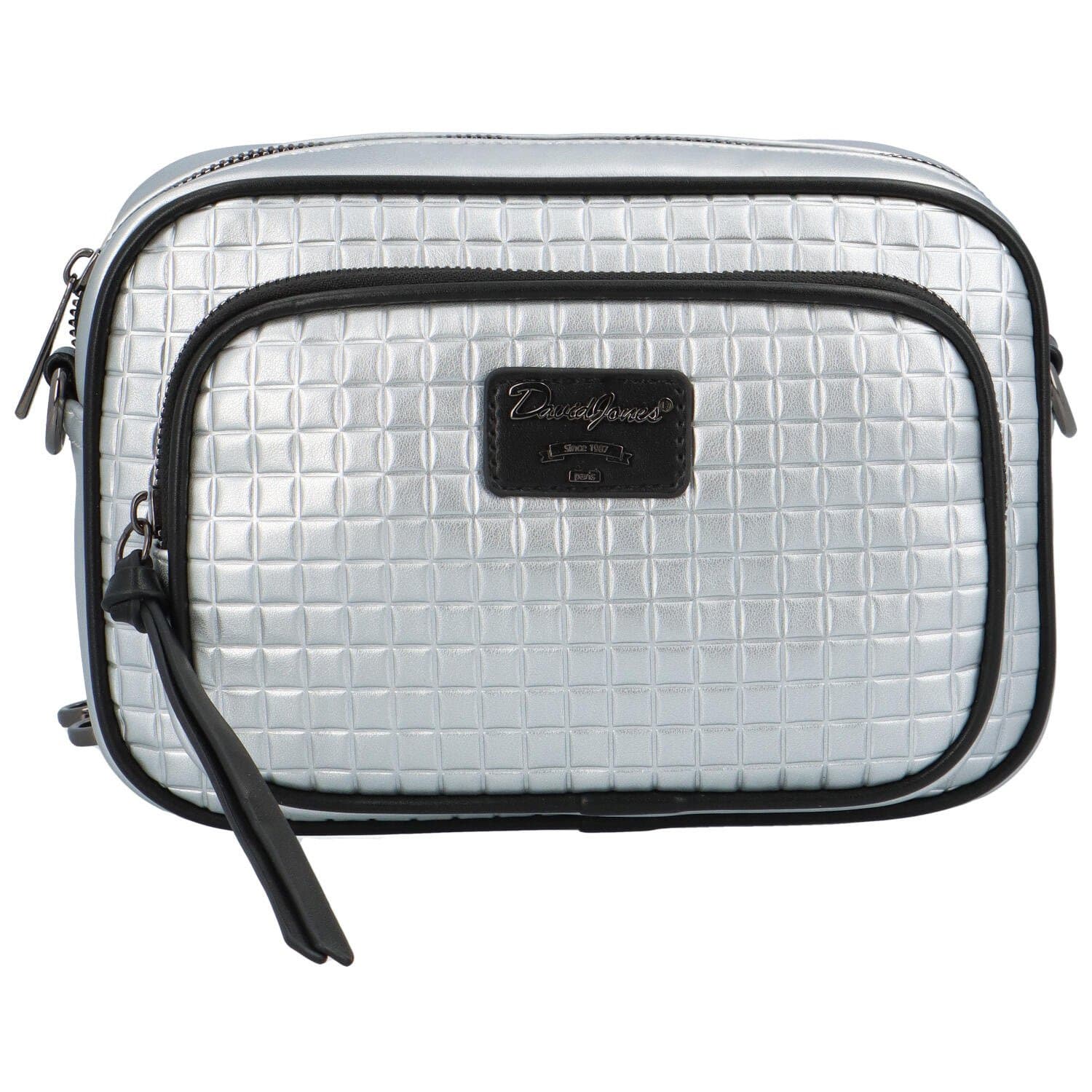 Crossbody kabelka David Jones Mirina, stříbrná
