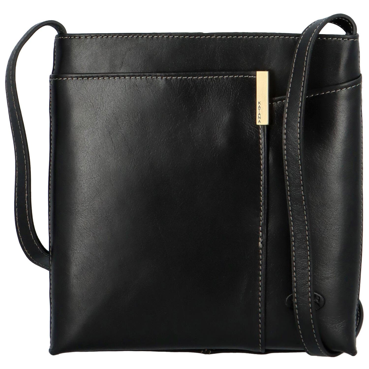Kožená crossbody Katana Doonie, černá