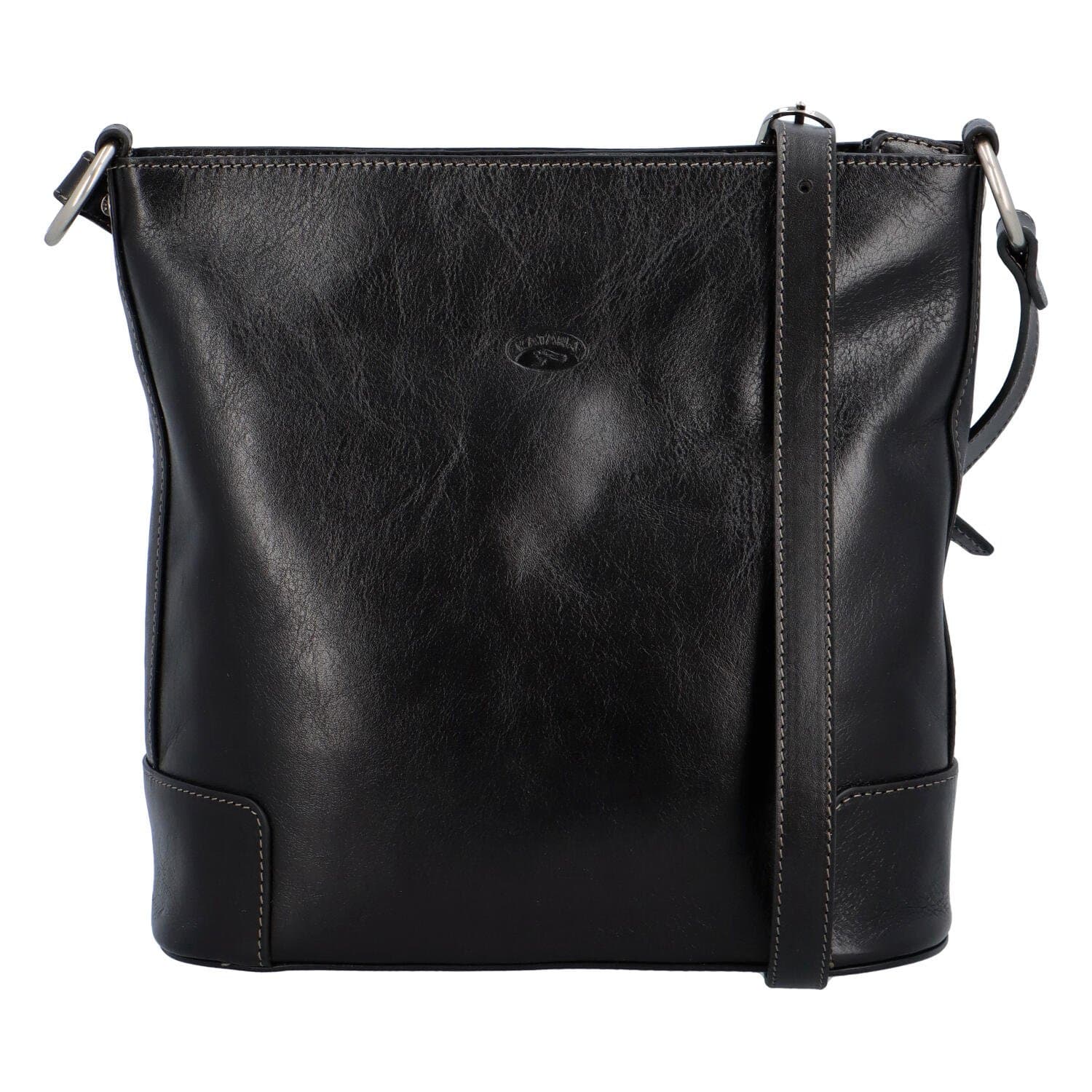 Kožená crossbody kabelka Katana Monána, černá