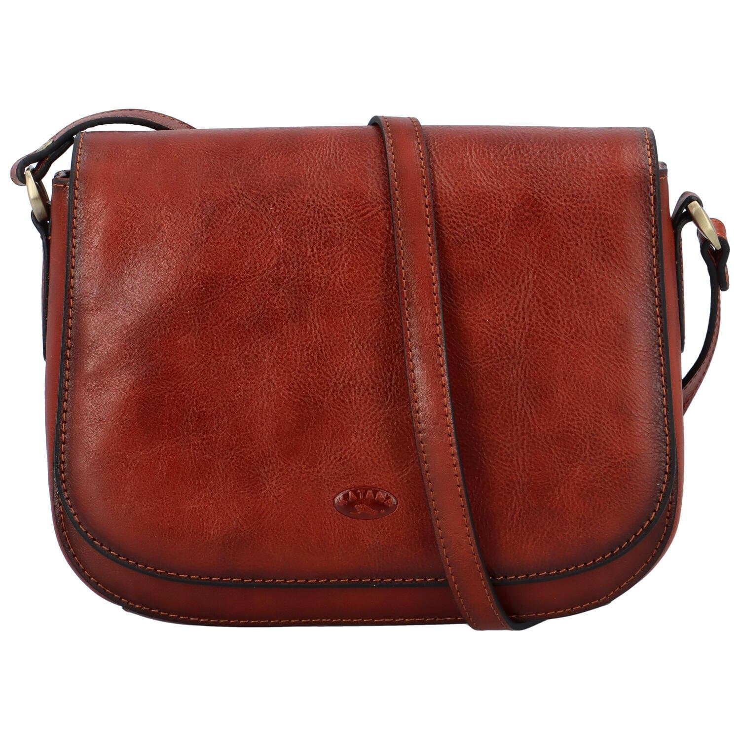 Kožená crossbody kabelka Katana Pure, hnědá