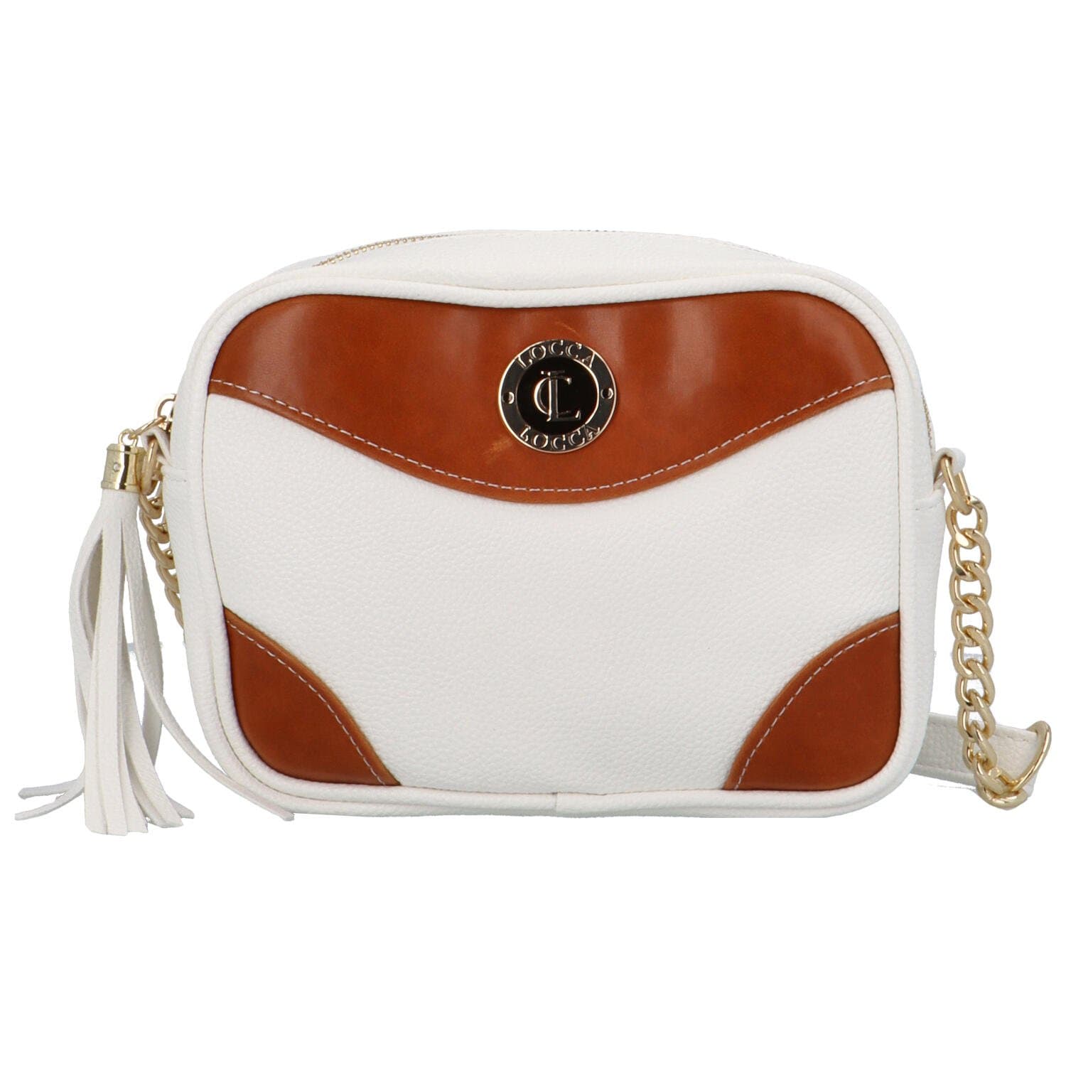 Crossbody kabelka Locca Maksym, bílá
