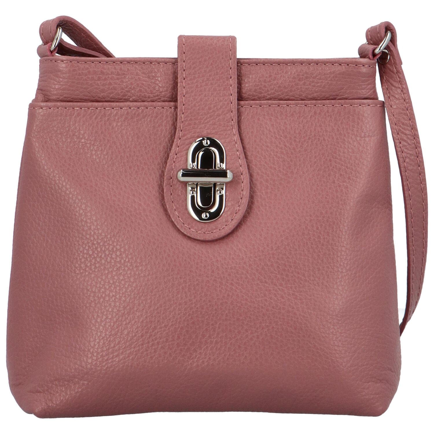 Kožená crossbody kabelka ItalY Laira, růžová