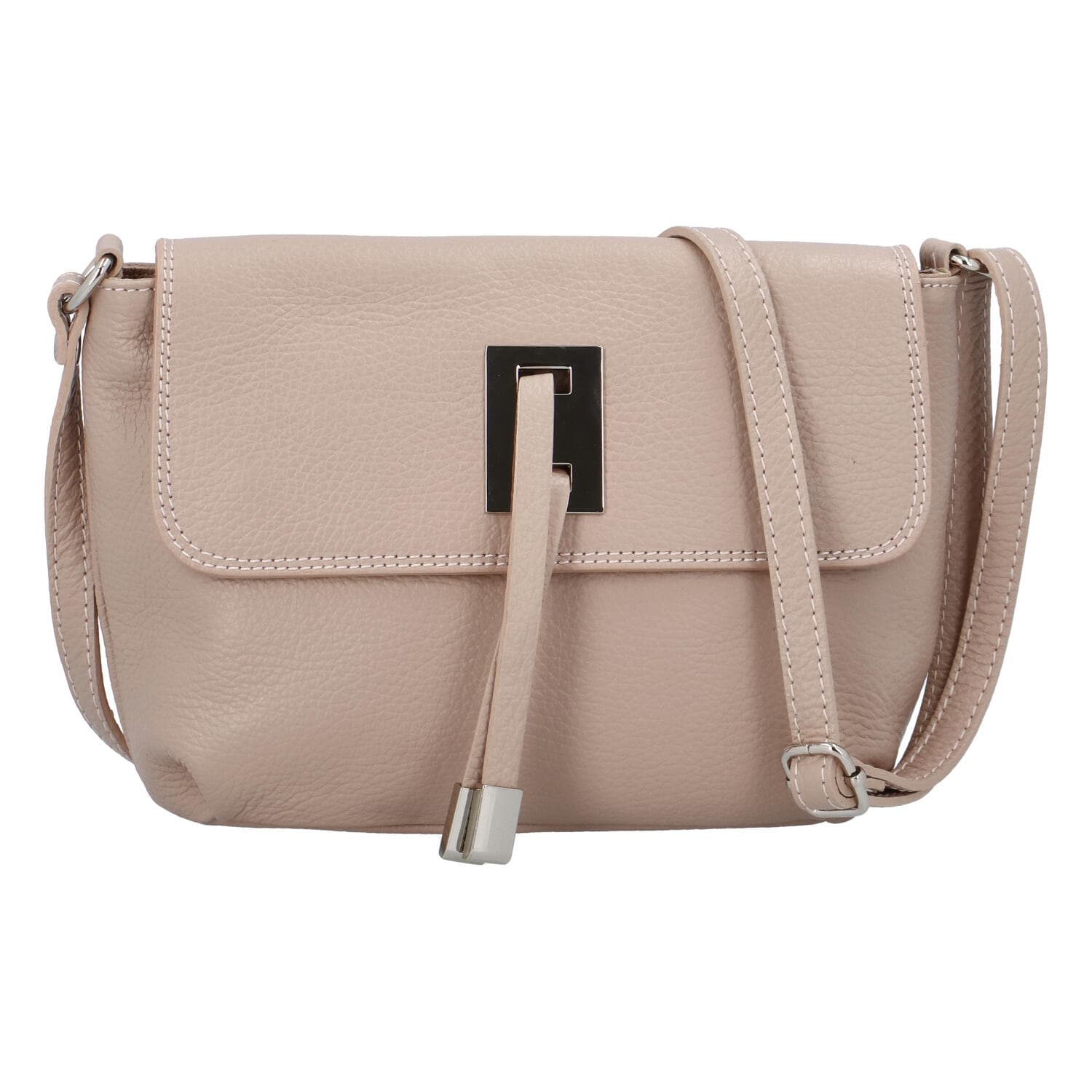 Kožená crossbody kabelka ItalY Porta, růžová