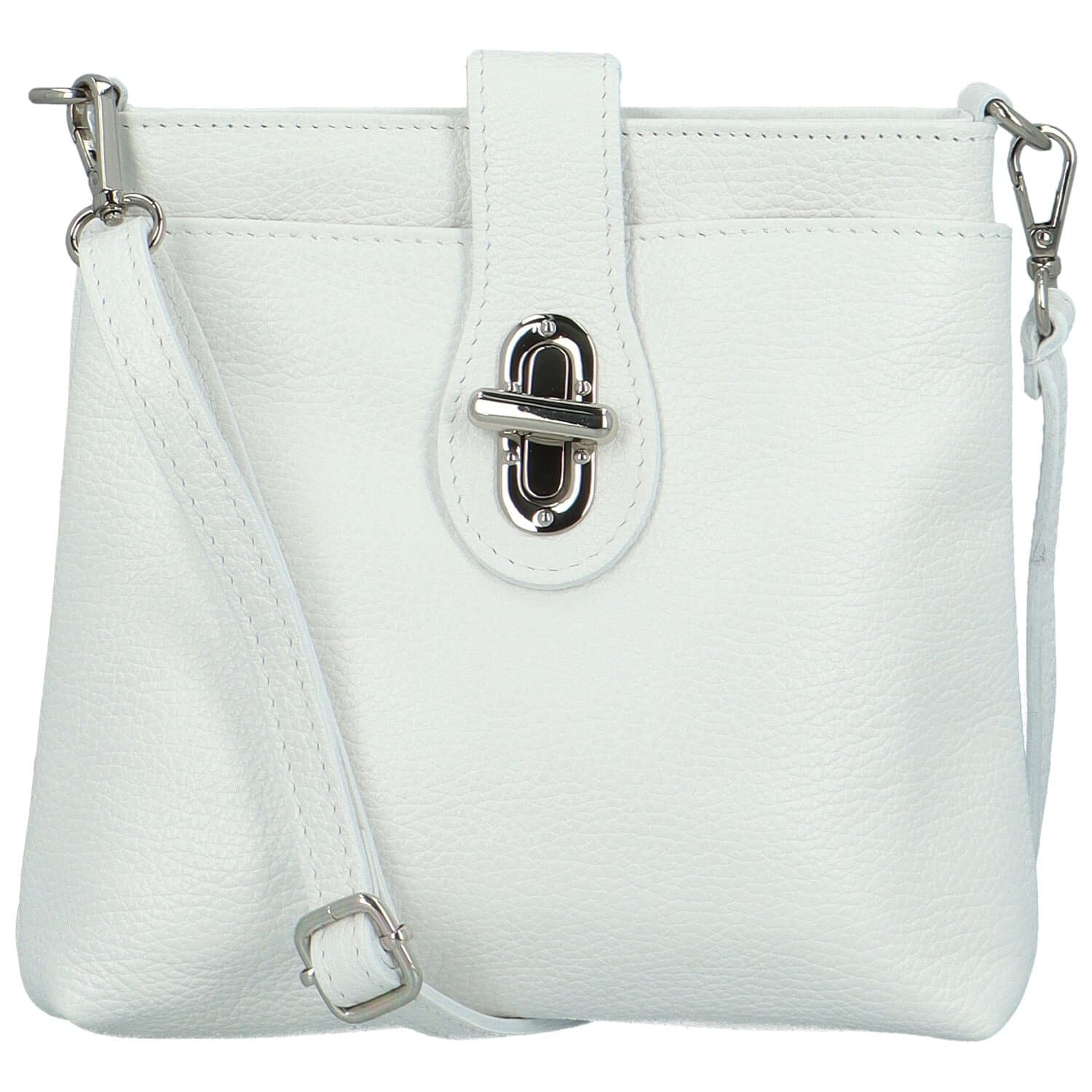 Kožená crossbody kabelka Delami Vera Pelle Laira, bílá