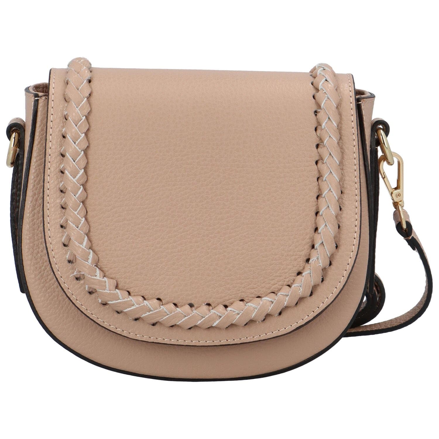 Kožená crossbody kabelky bledě Delami Pettura