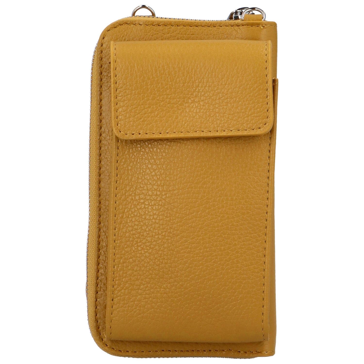 Kožená crossbody kabelka Delami Avelyns, žlutá