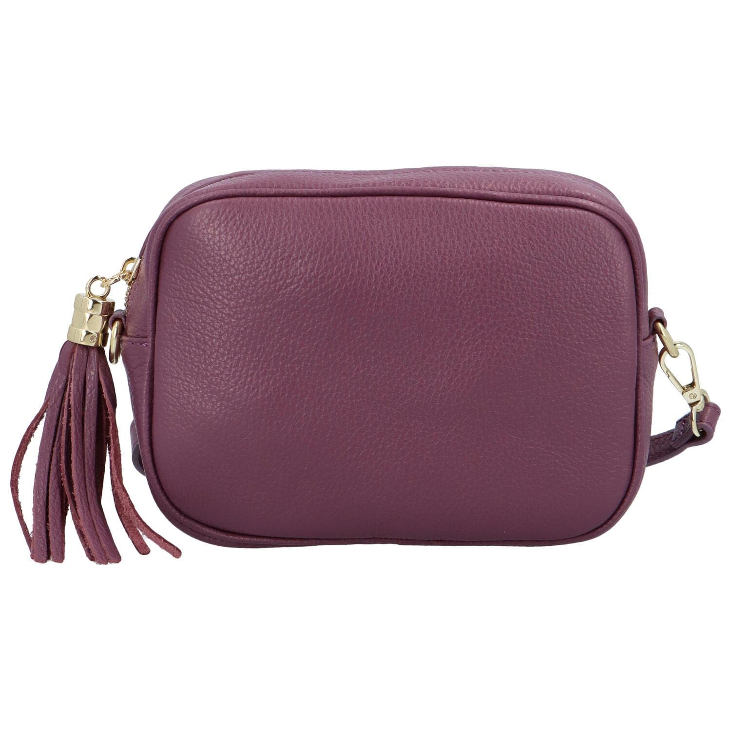 Kožená crossbody kabelka ItalY Kriane G, fialová