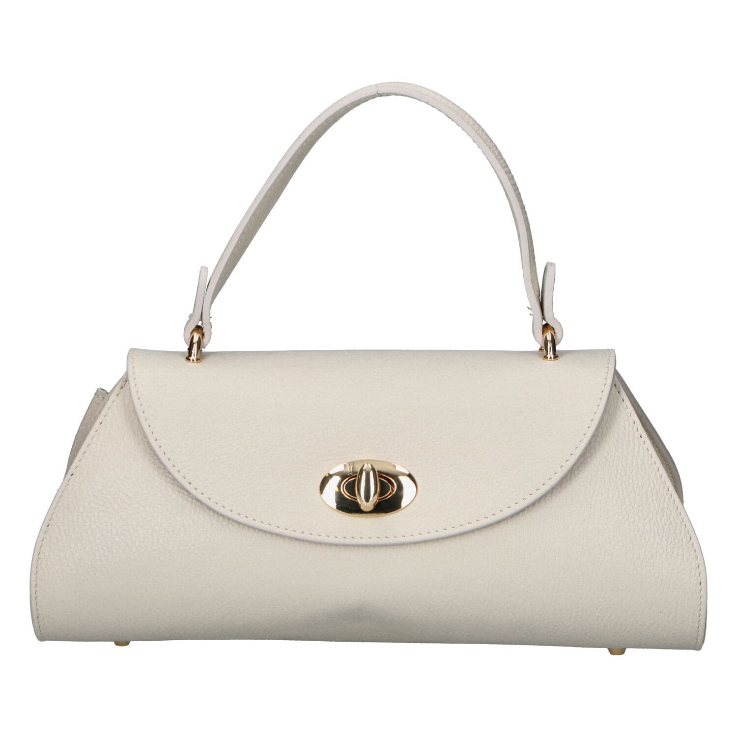 Kožená crossbody kabelka Delami Vera Pelle Koleta, krémová