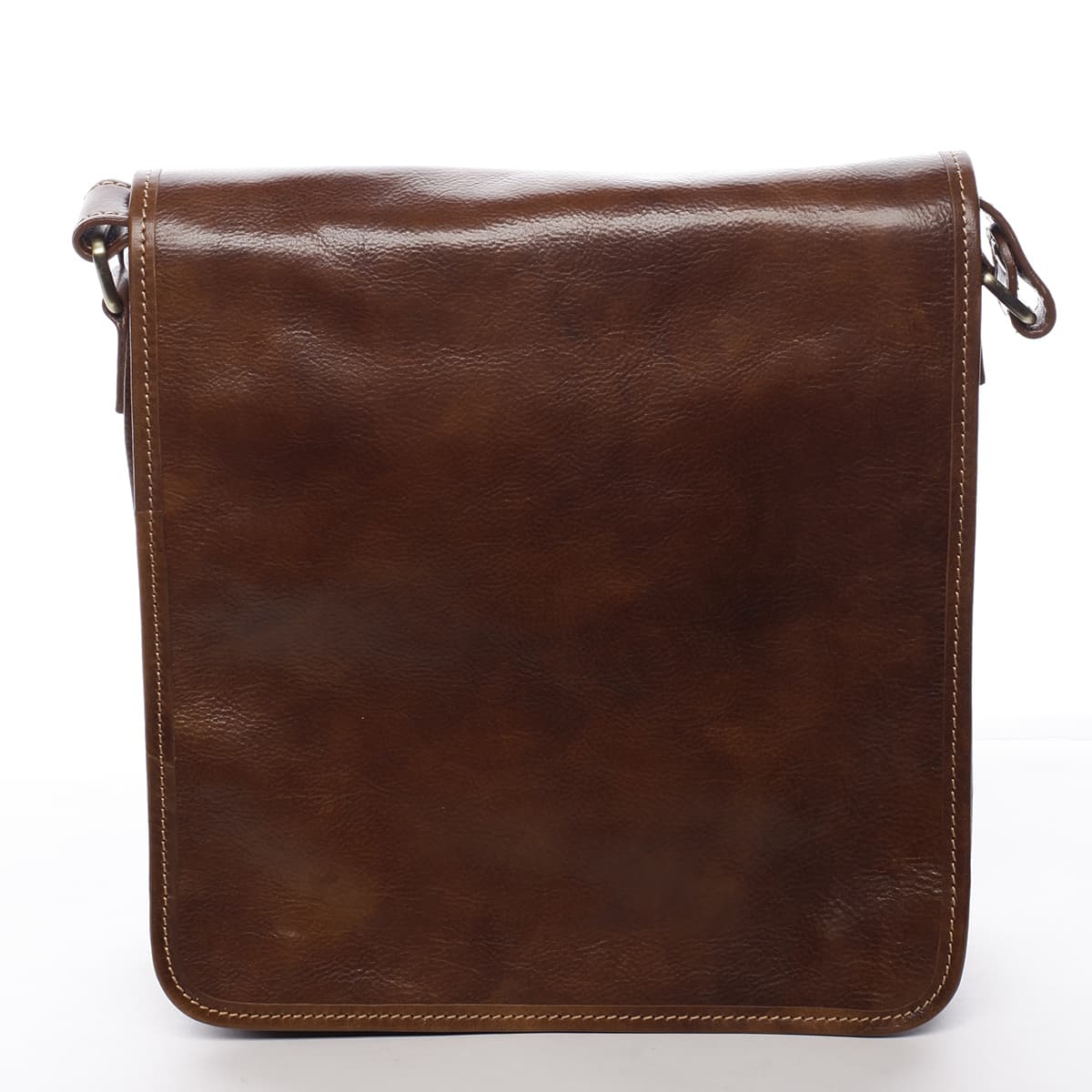 Kožená crossbody taška Delami Mason, hnědá