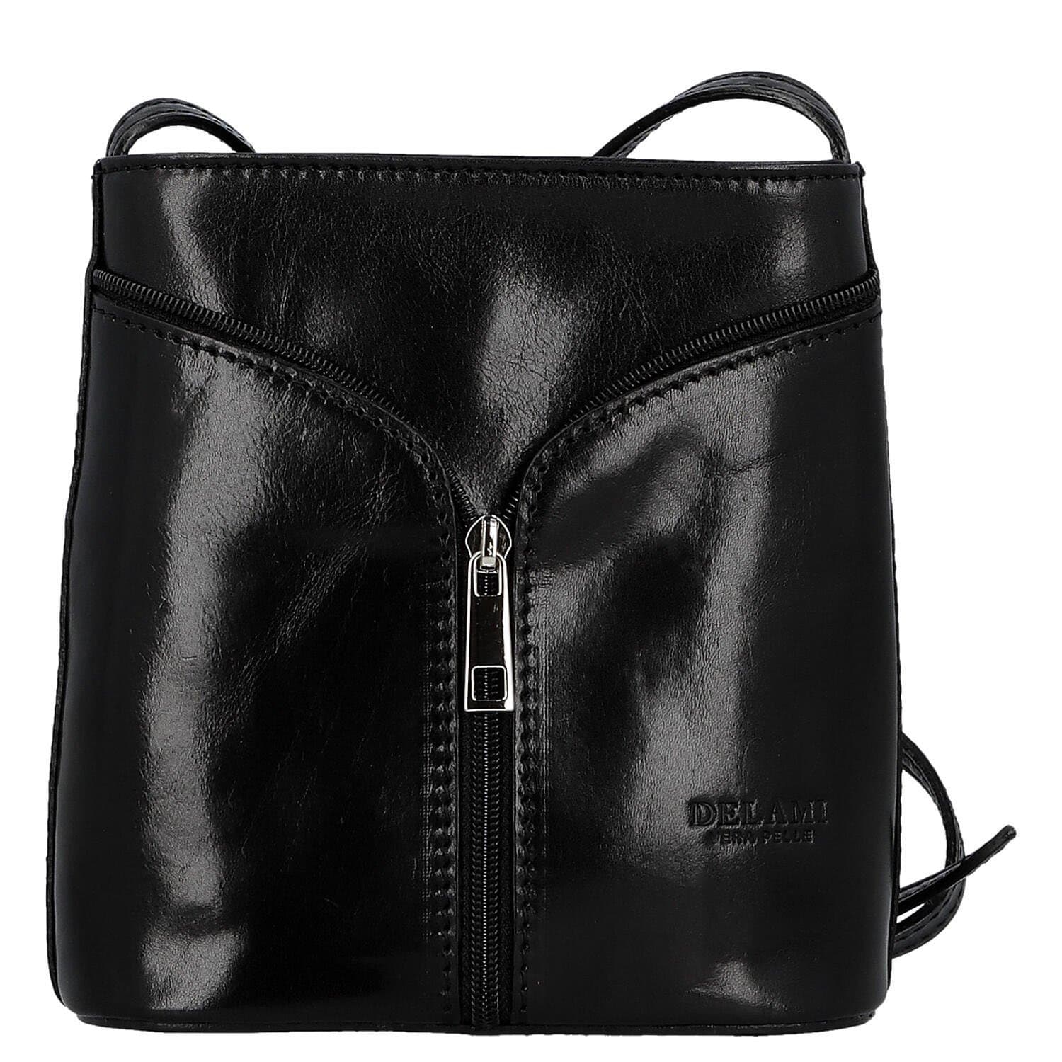 Kožená crossbody kabelka Delami Vera Pelle Orsolya, černá