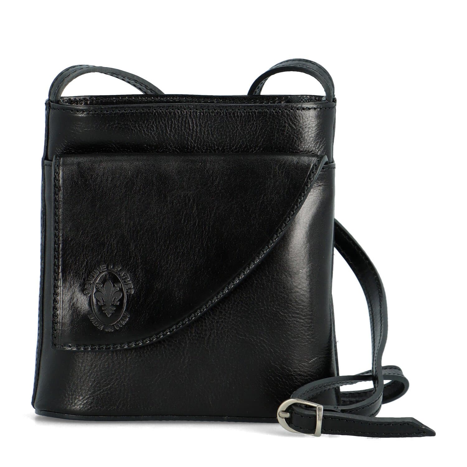 Kožená crossbody kabelka Delami Ilaria, černá