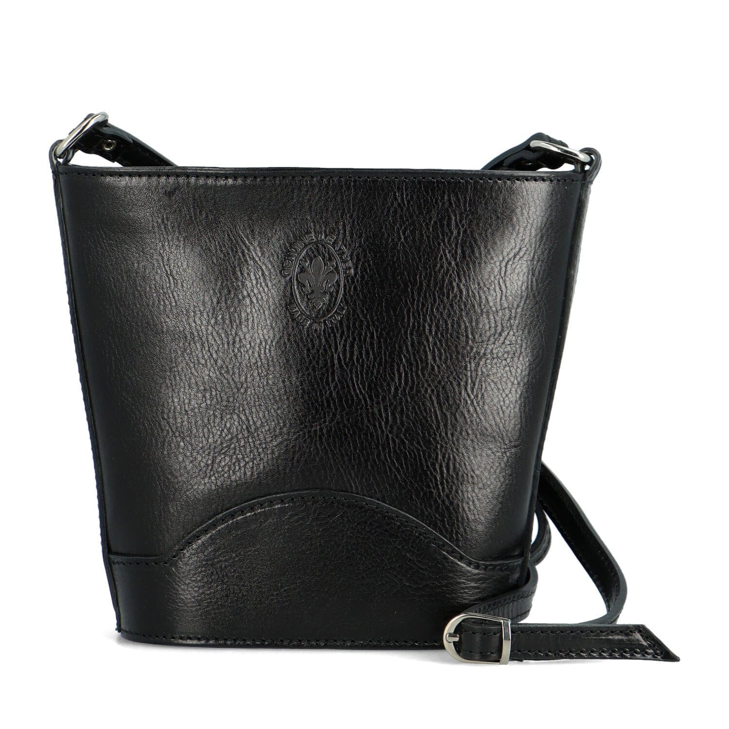 Kožená crossbody kabelka Delami Saimix, černá