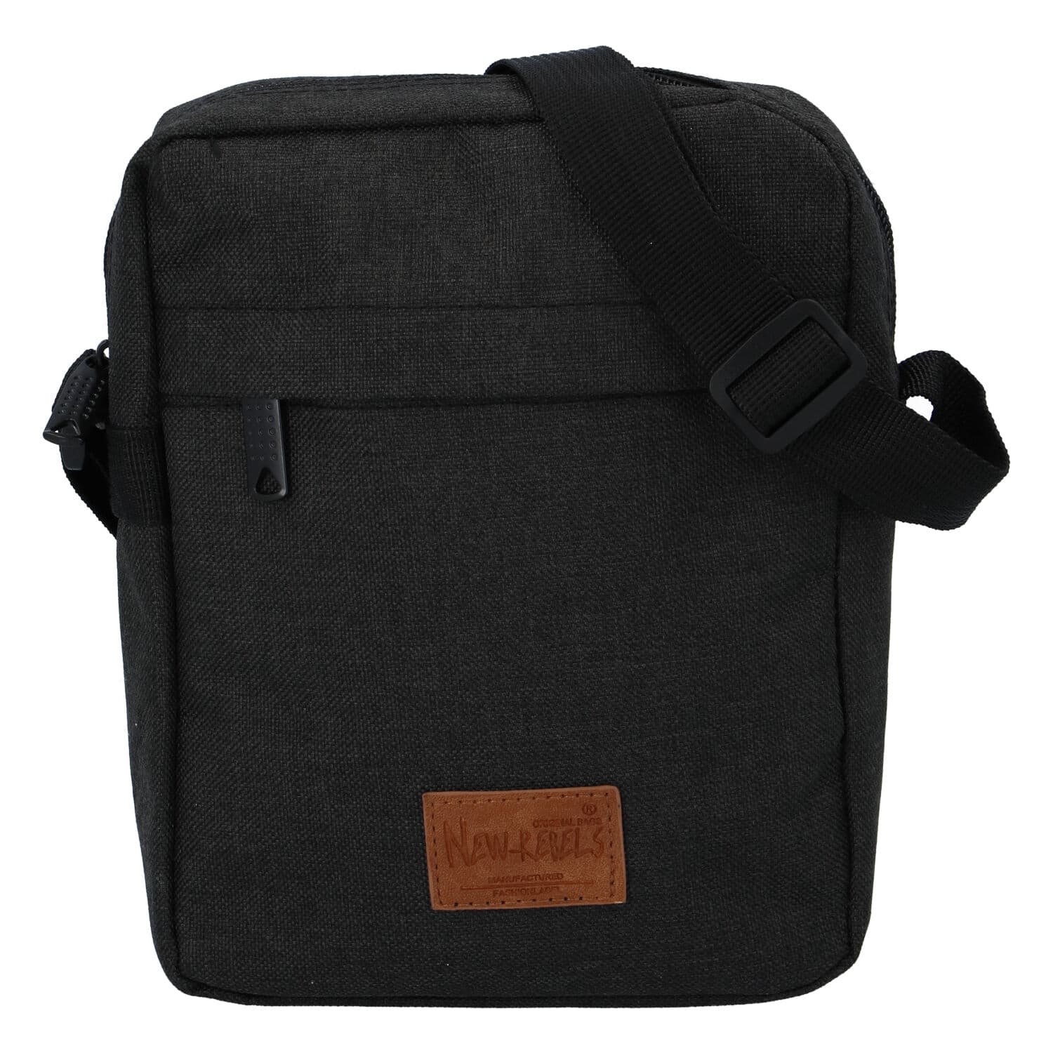 Unisex látková crossbody taška New Rebels Rebelas, černá