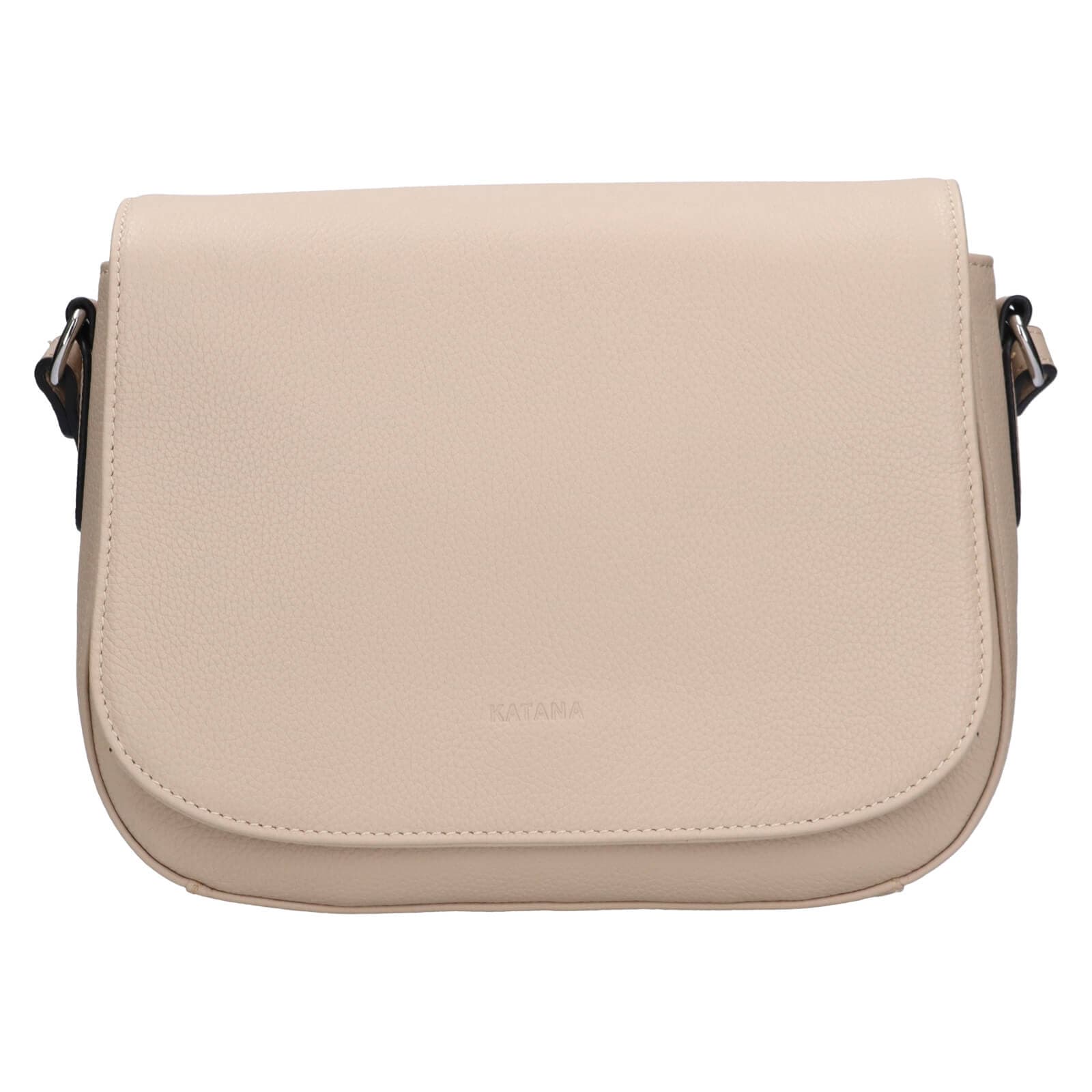 Kožená crossbody kabelka Katana Matelde, béžová