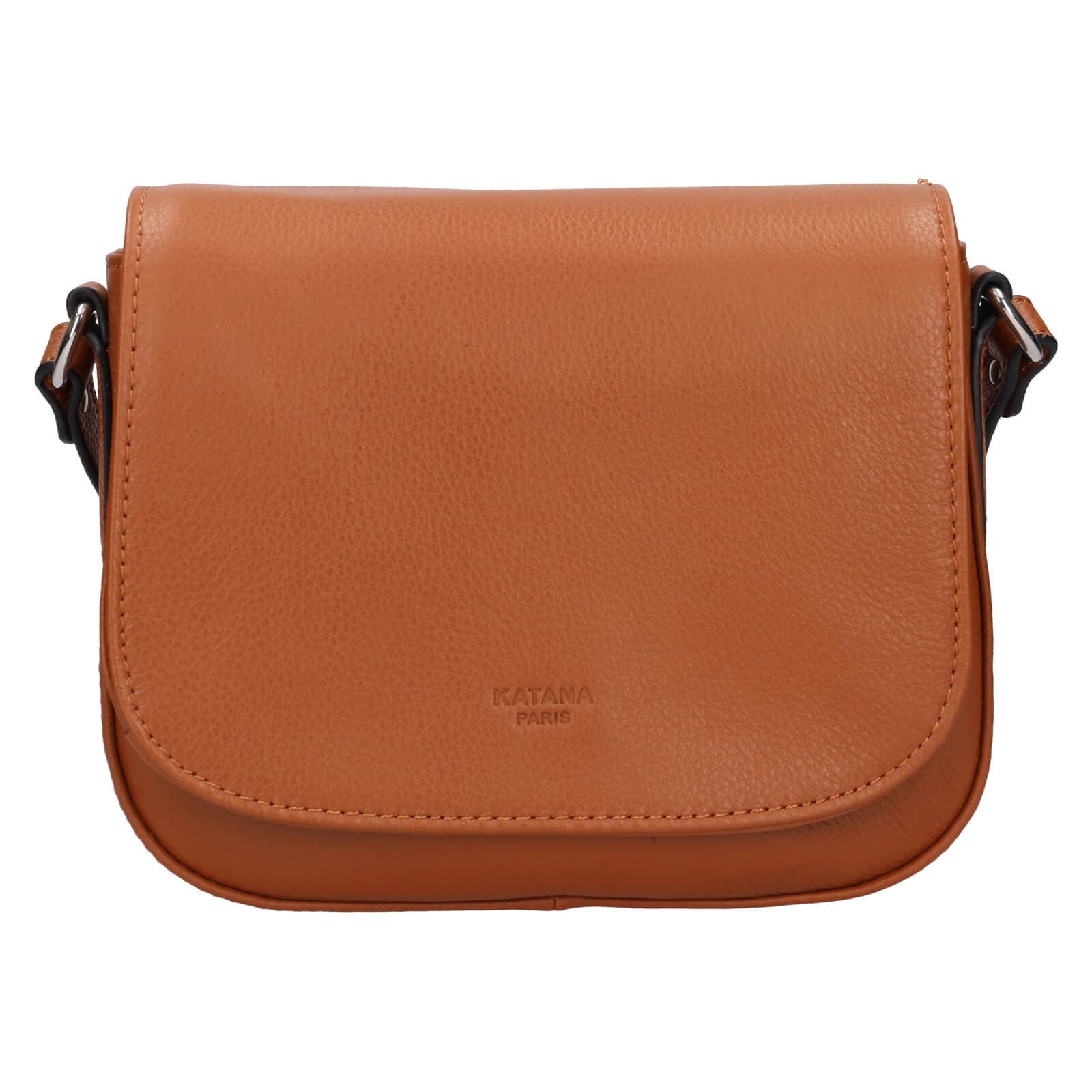Kožená crossbody kabelka Katana Alix, hnědá