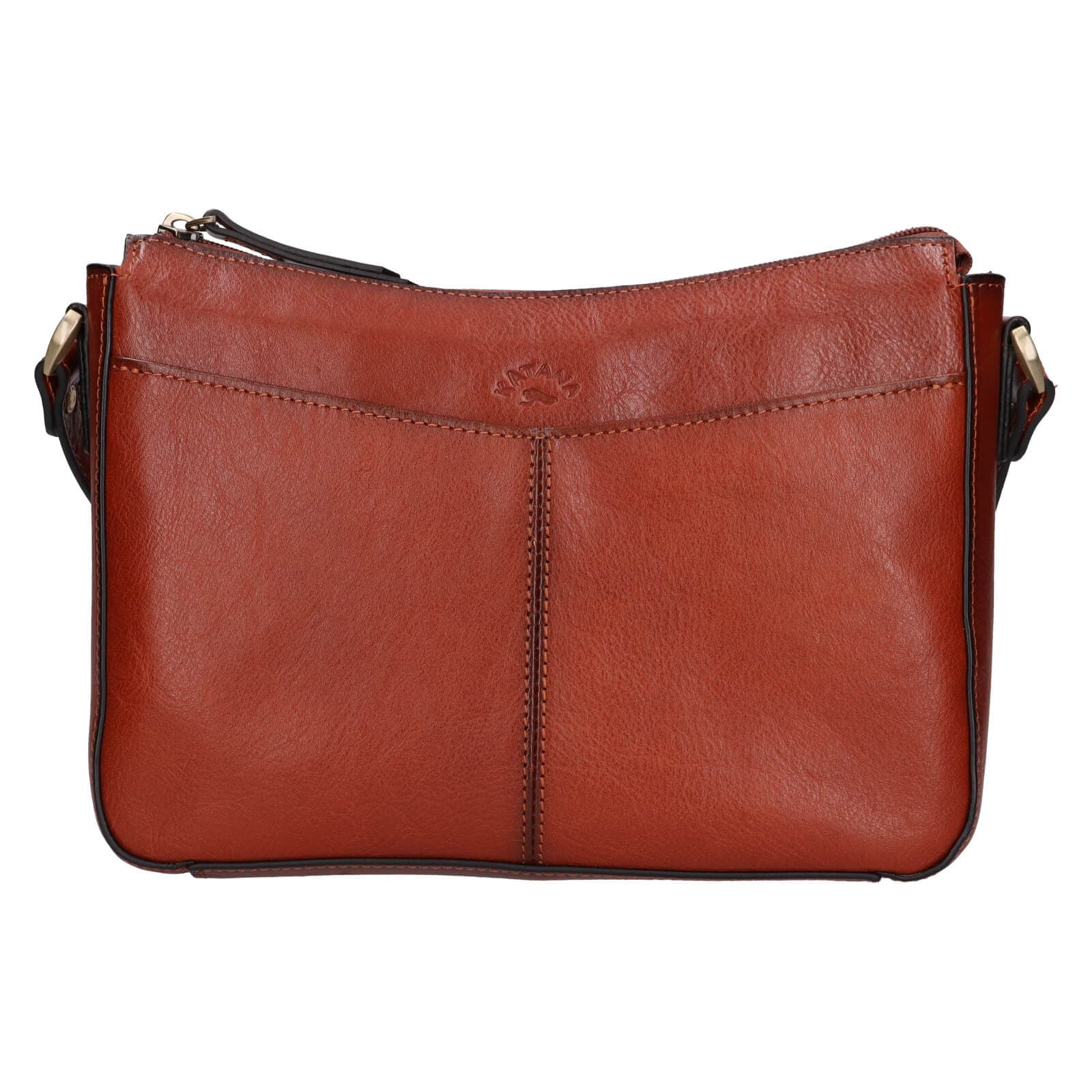 Kožená crossbody kabelka Katana Belinda, hnědá