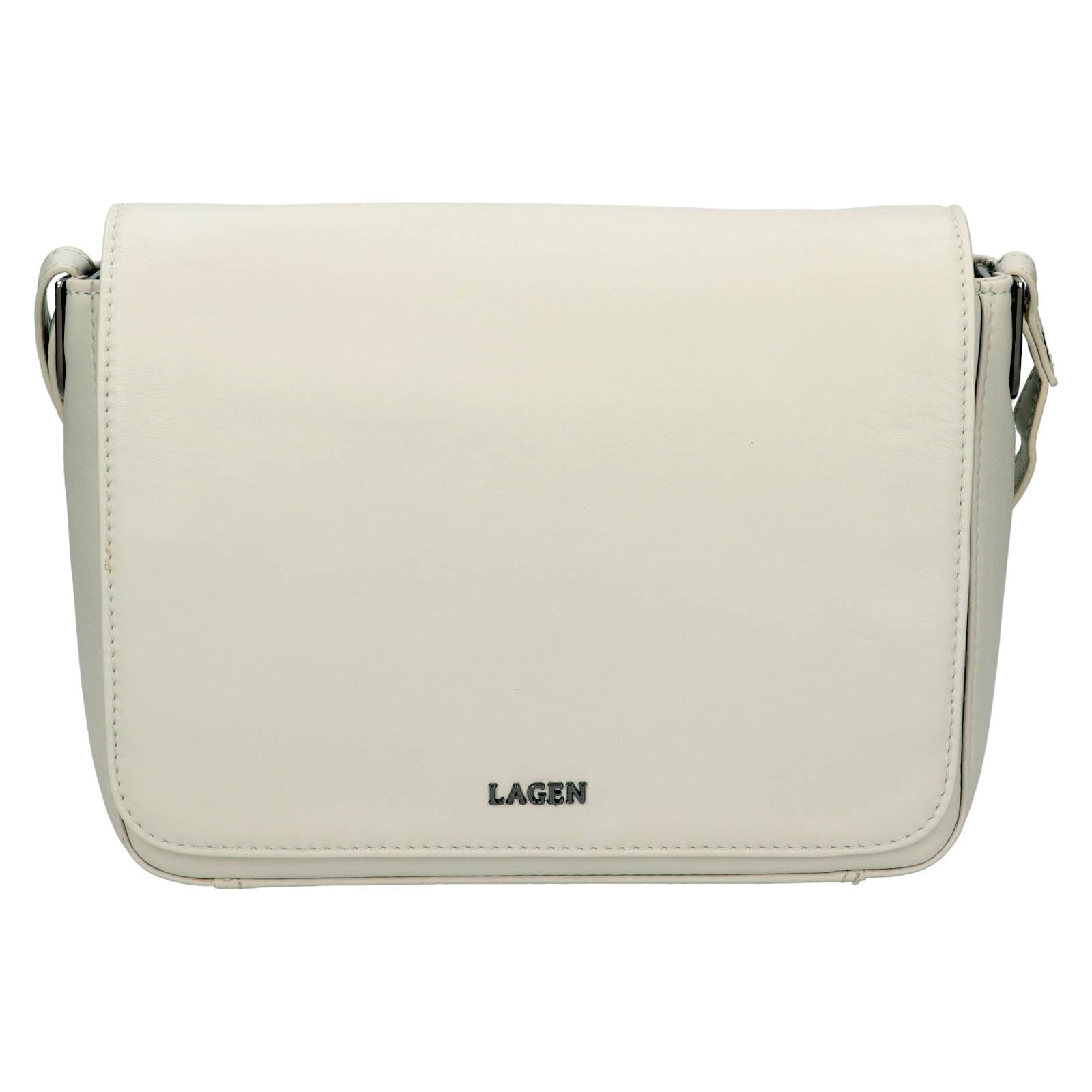 Kožená crossbody kabelka Lagen Susana, šedá