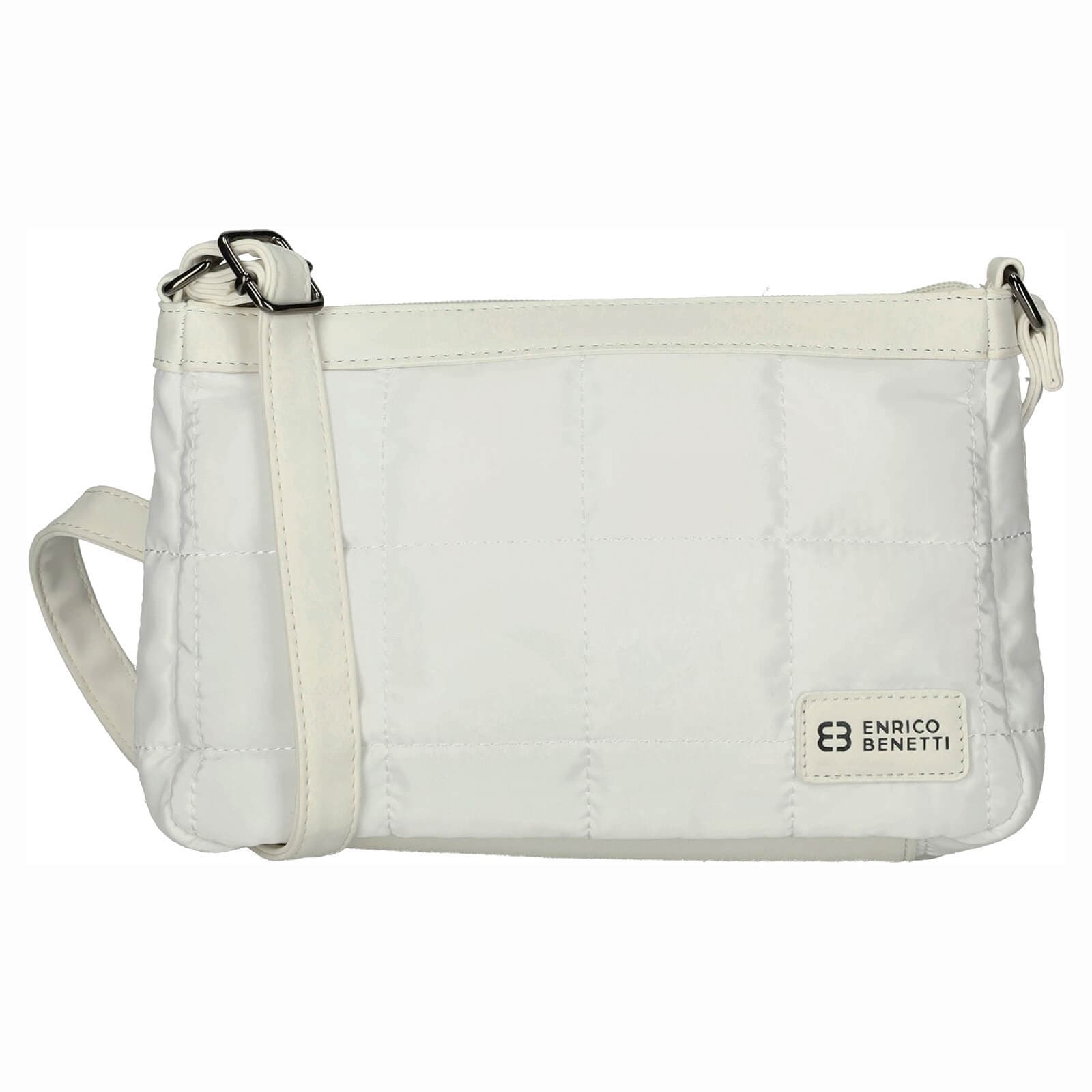 Elegantní prošívaná crossbody kabelka Enrico Benetti Beátes, bílá
