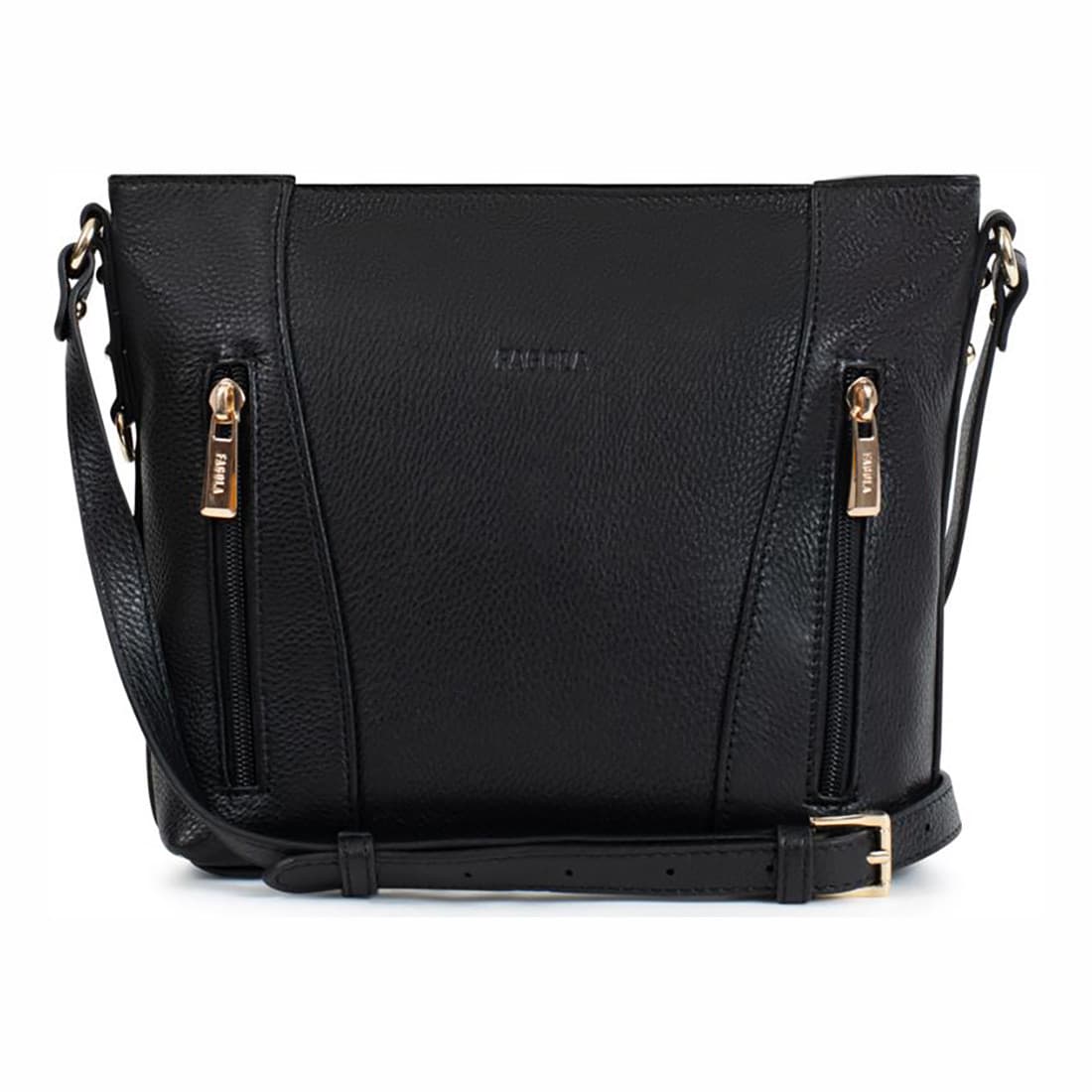 Kožená crossbody kabelka Fagola Lilea, černá