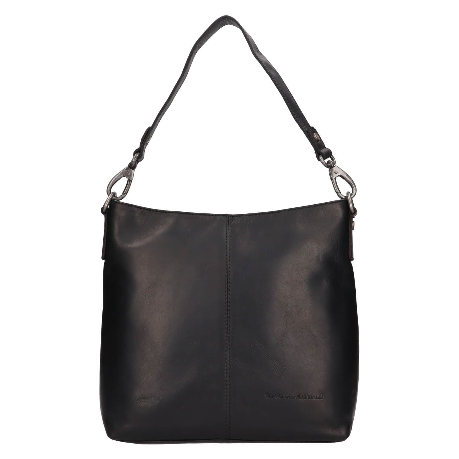 Kožená crossbody kabelka The Chesterfield Brand Beria, černá