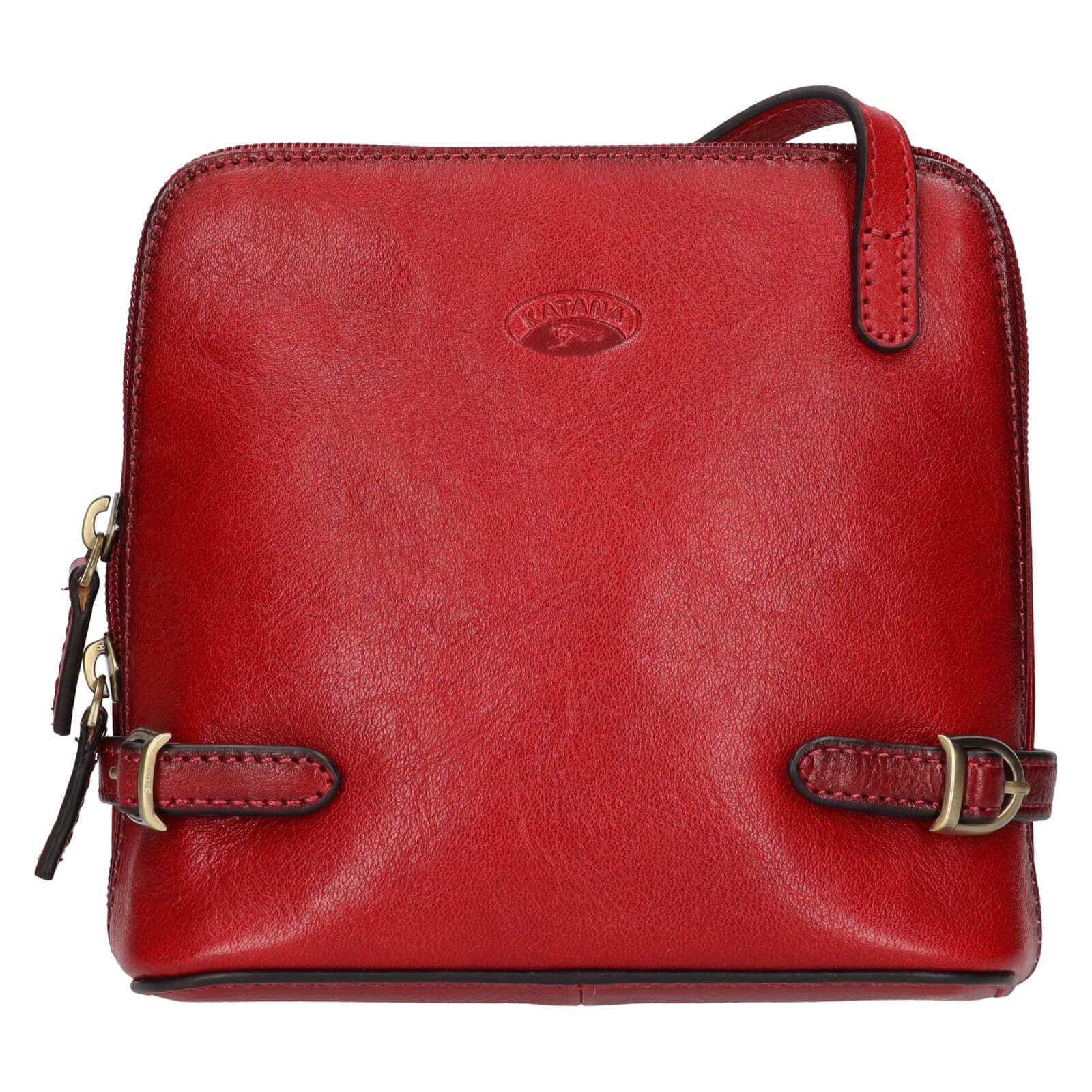 Kožená crossbody kabelka Katana Essi, červená
