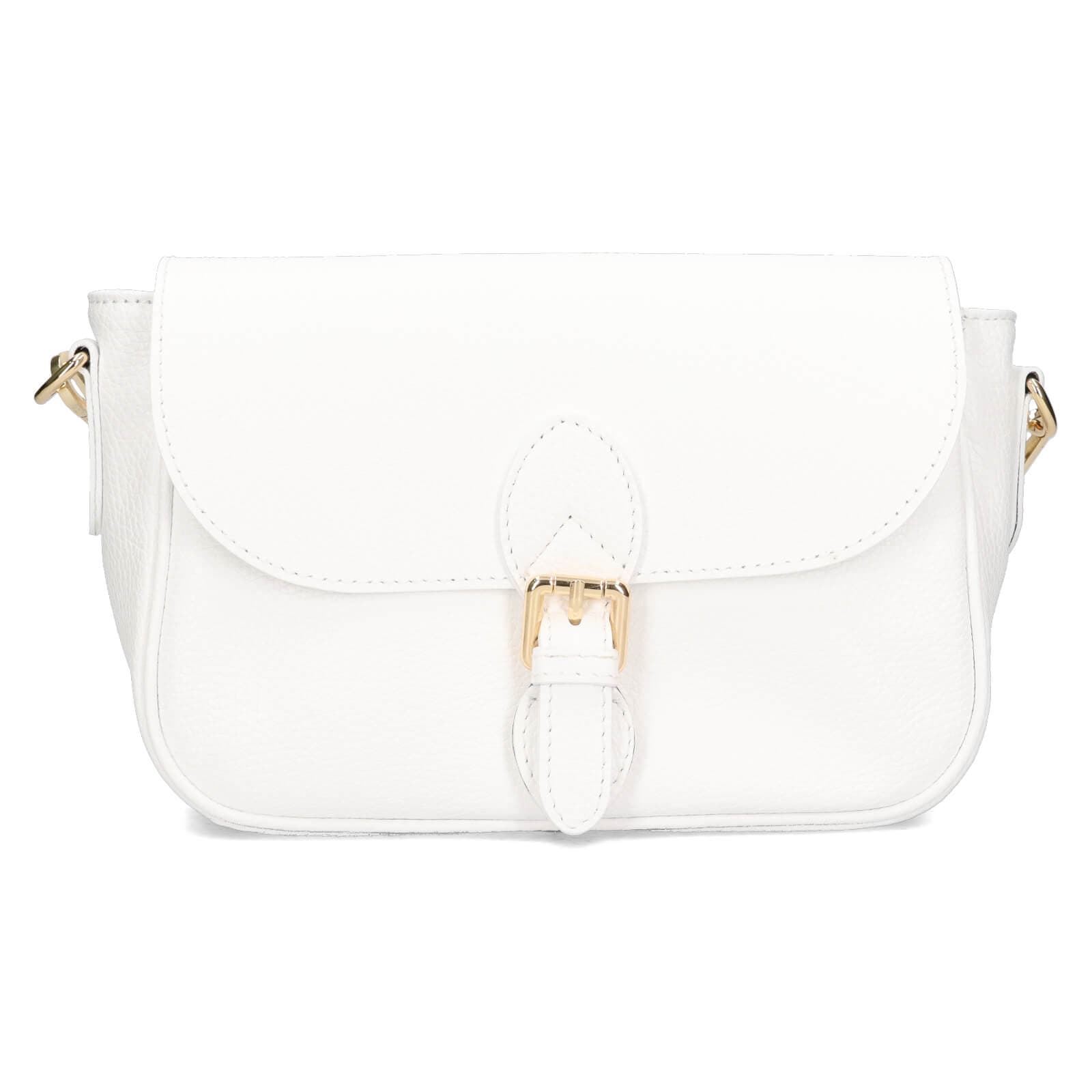 Kožená crossbody kabelka Italia Melanis, bílá