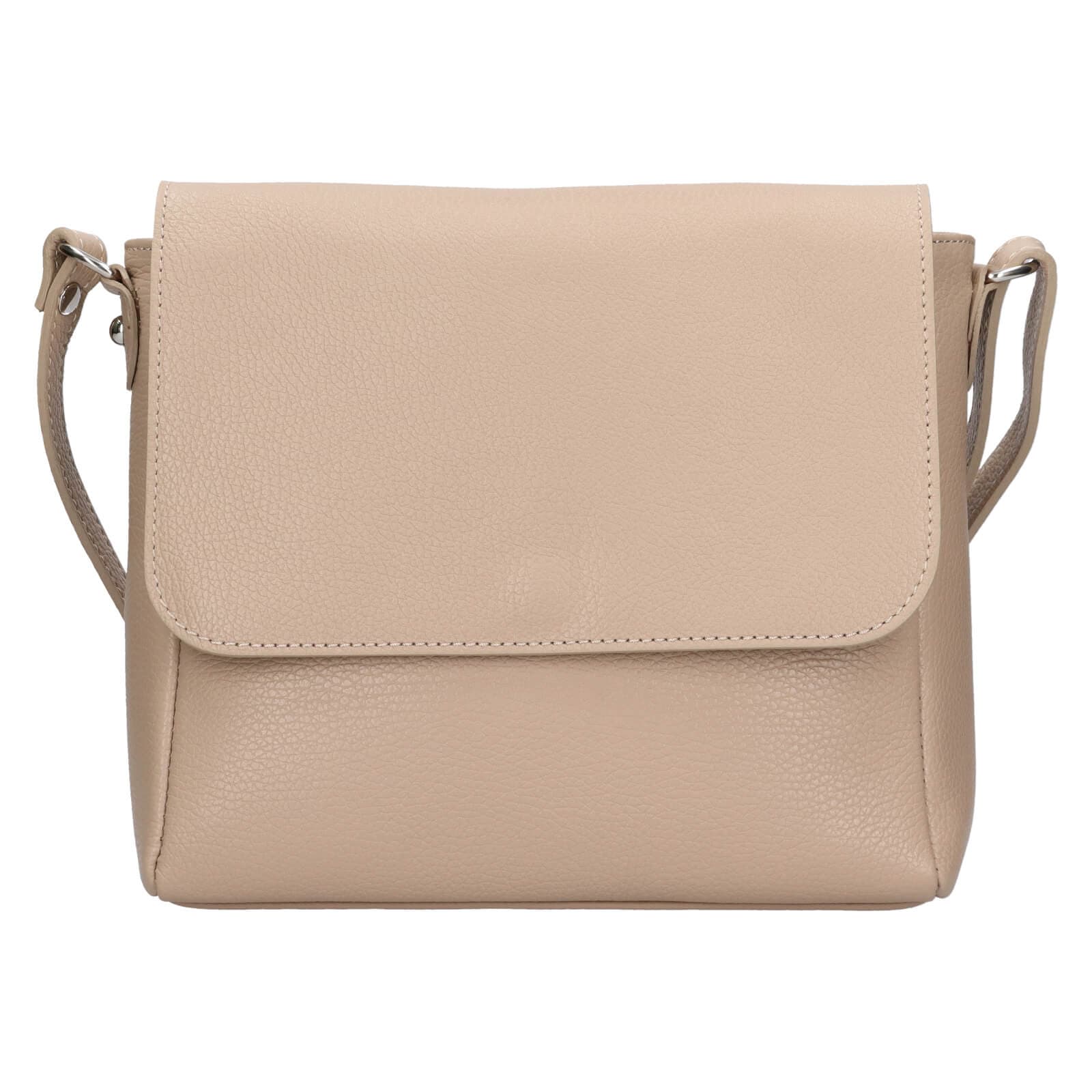 Kožená crossbody kabelka Italia Nikka, béžová