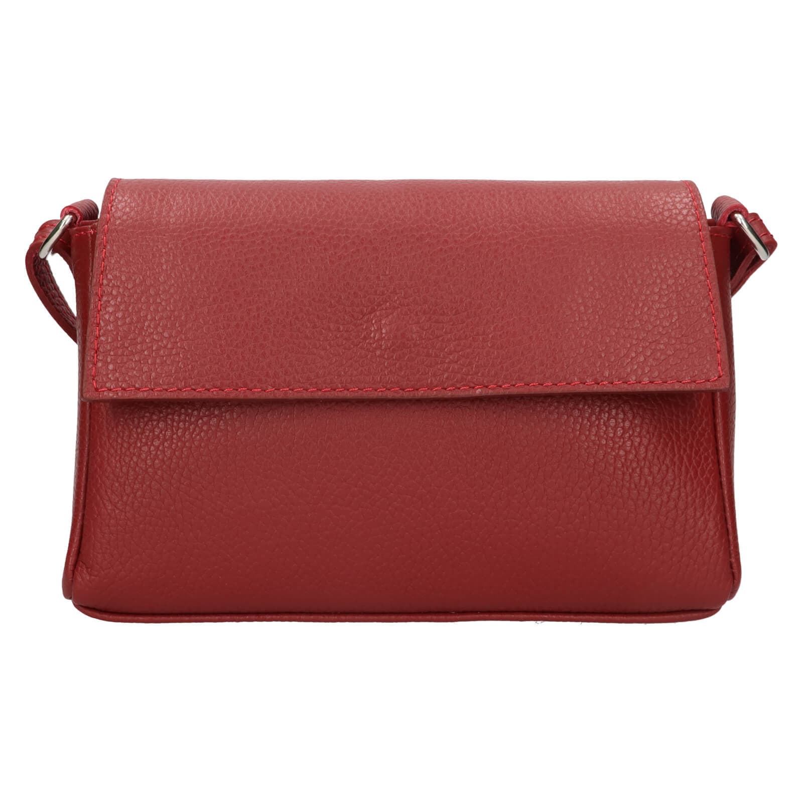 Kožená crossbody kabelka Italia Darina, červená