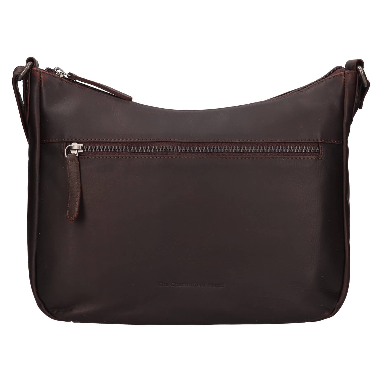 Kožená crossbody kabelka The Chesterfield Brand Loreine, hnědá