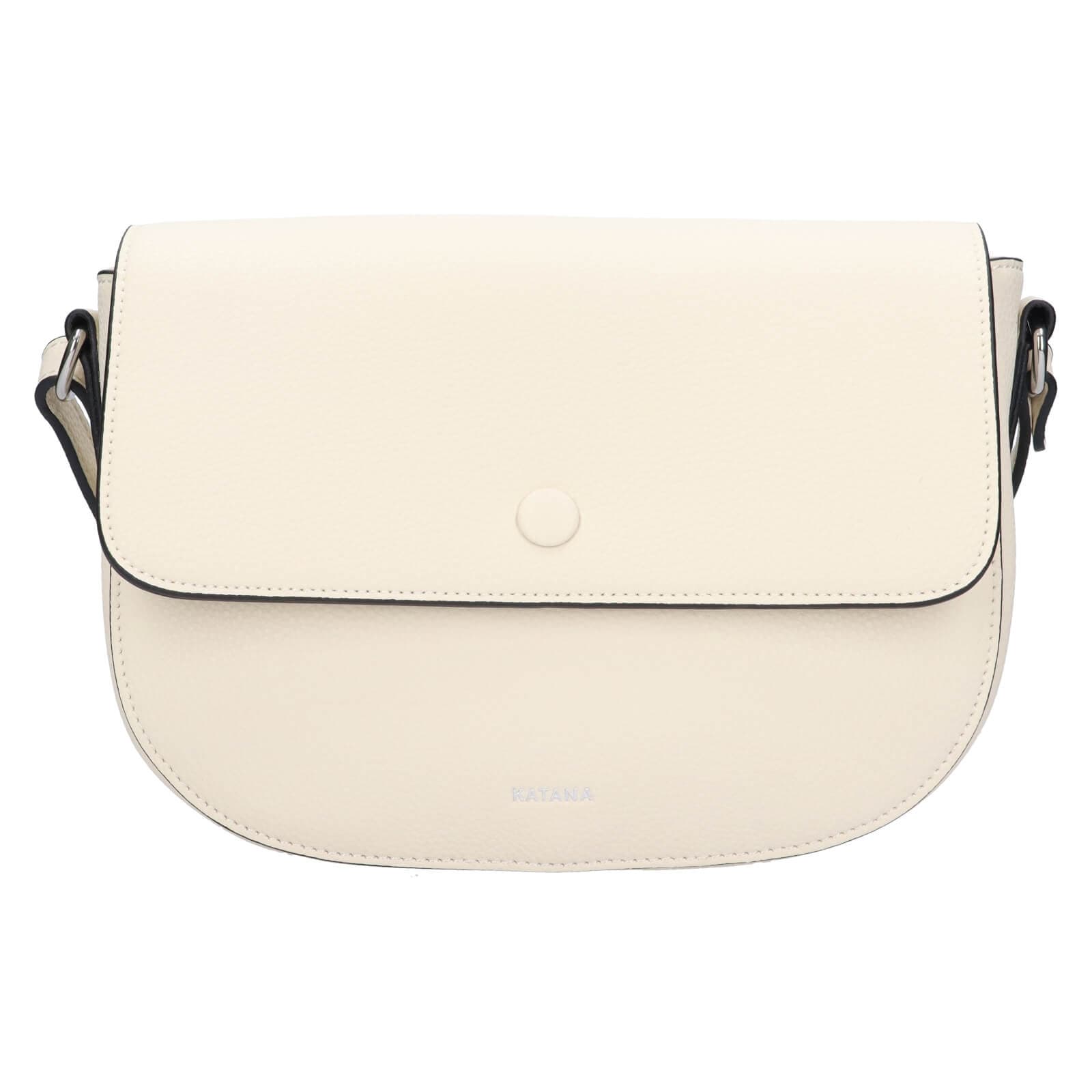 Kožená crossbody kabelka Katana Amálie, béžová