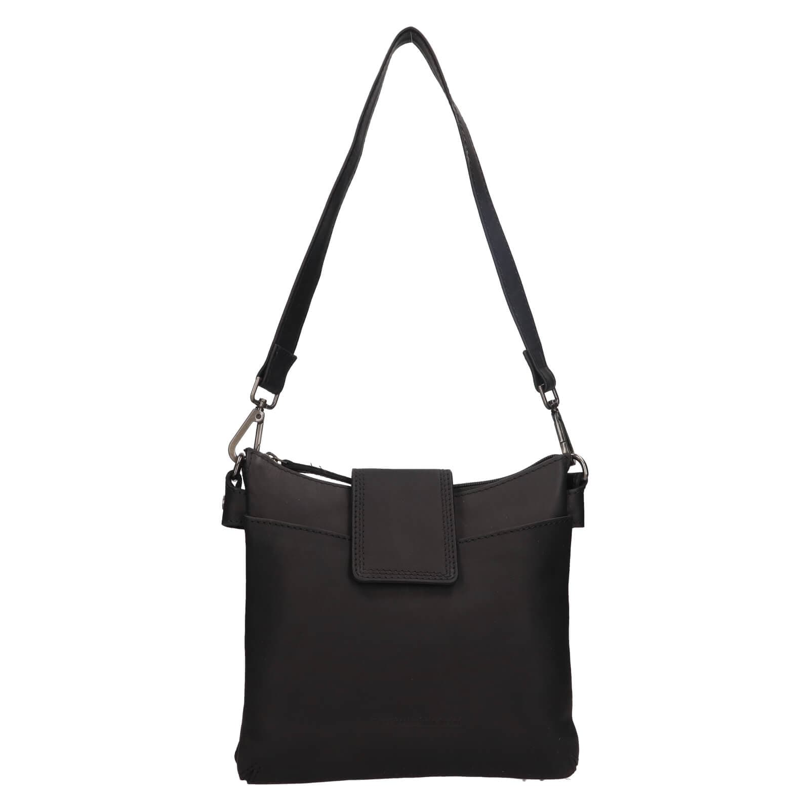 Kožená crossbody kabelka The Chesterfield Brand Calora, černá