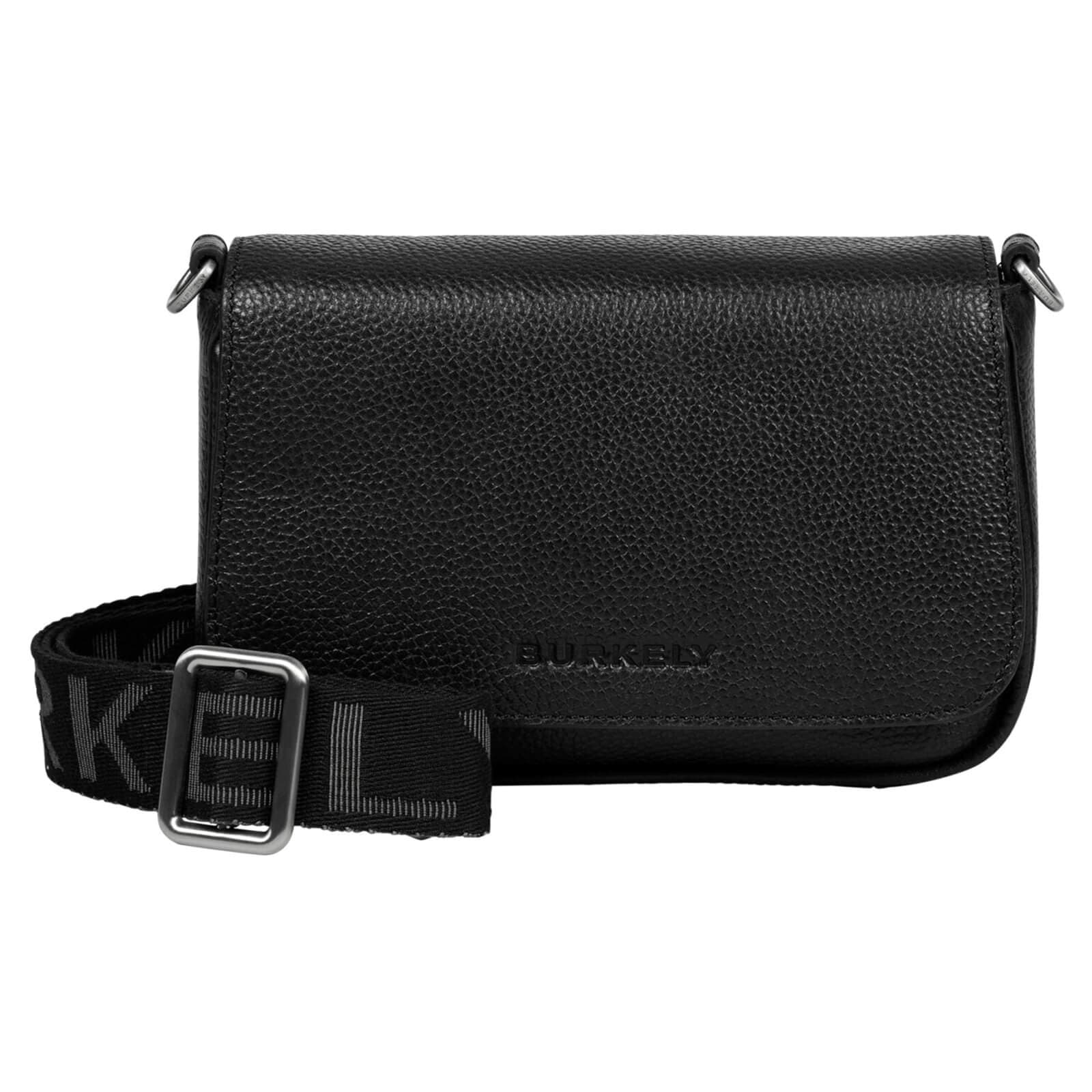 Crossbody kožená kabelka Burkely Ava, černá