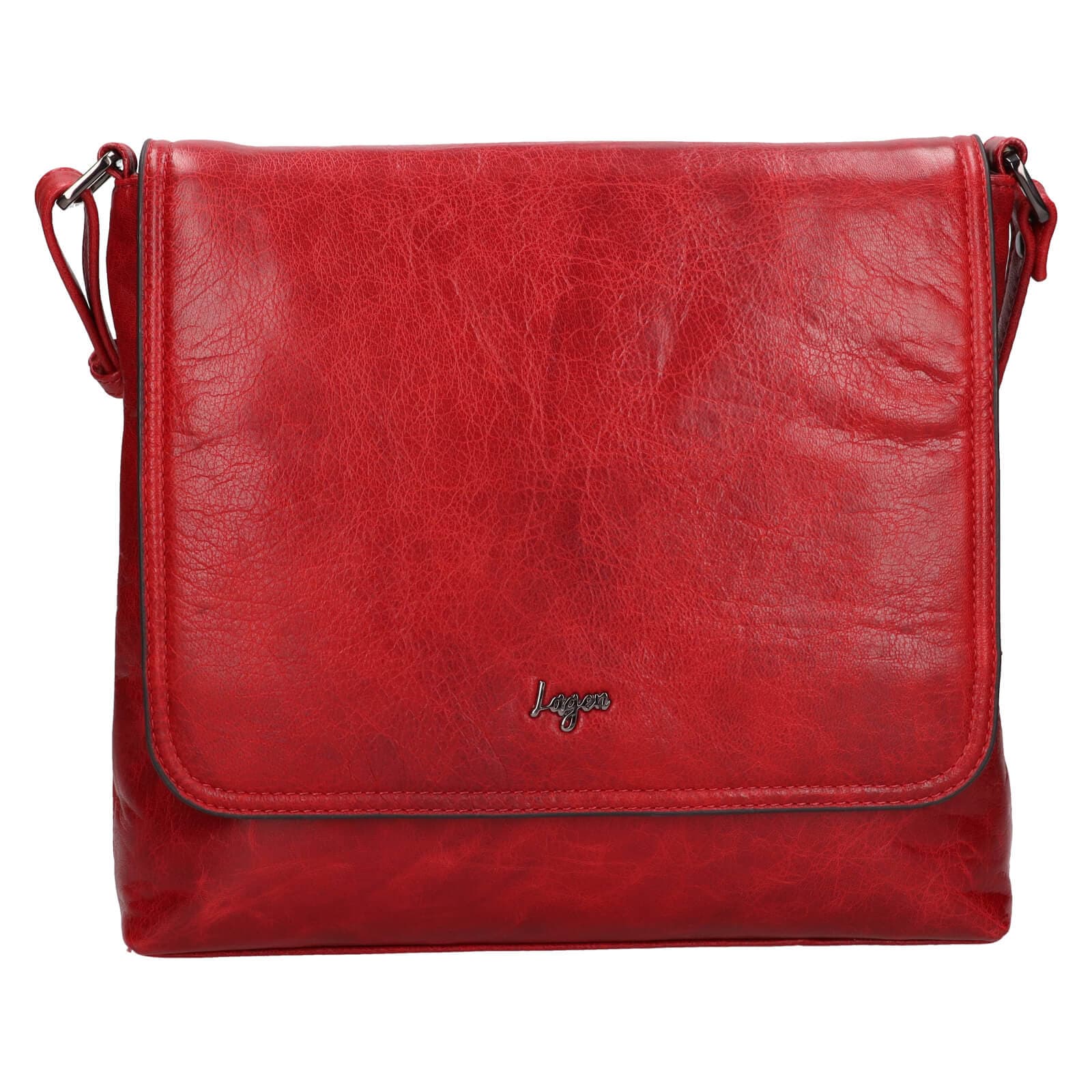 Kožená crossbody kabelka Lagen Lotte, červená