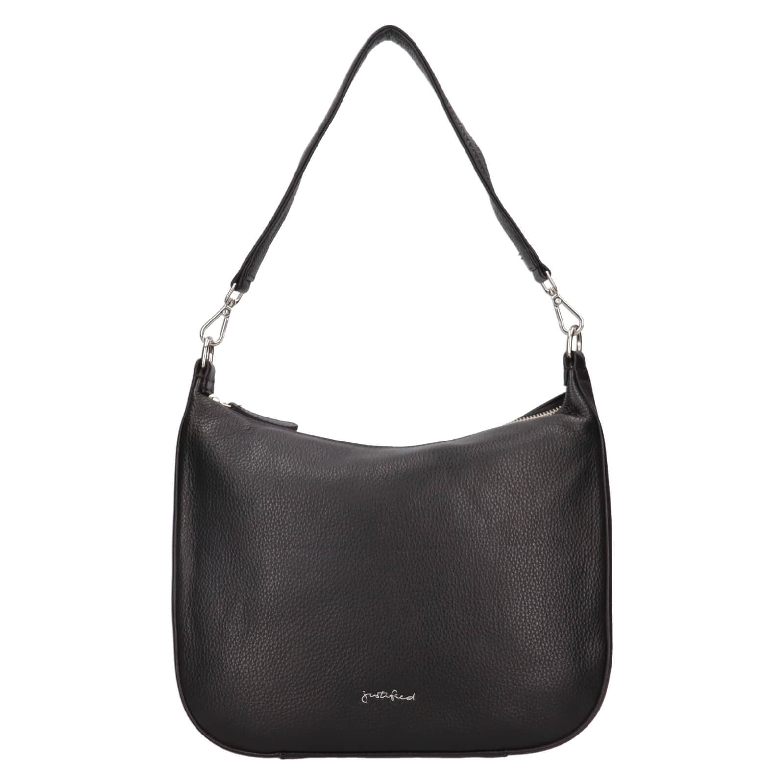 Kožená crossbody kabelka Justified Milly, černá
