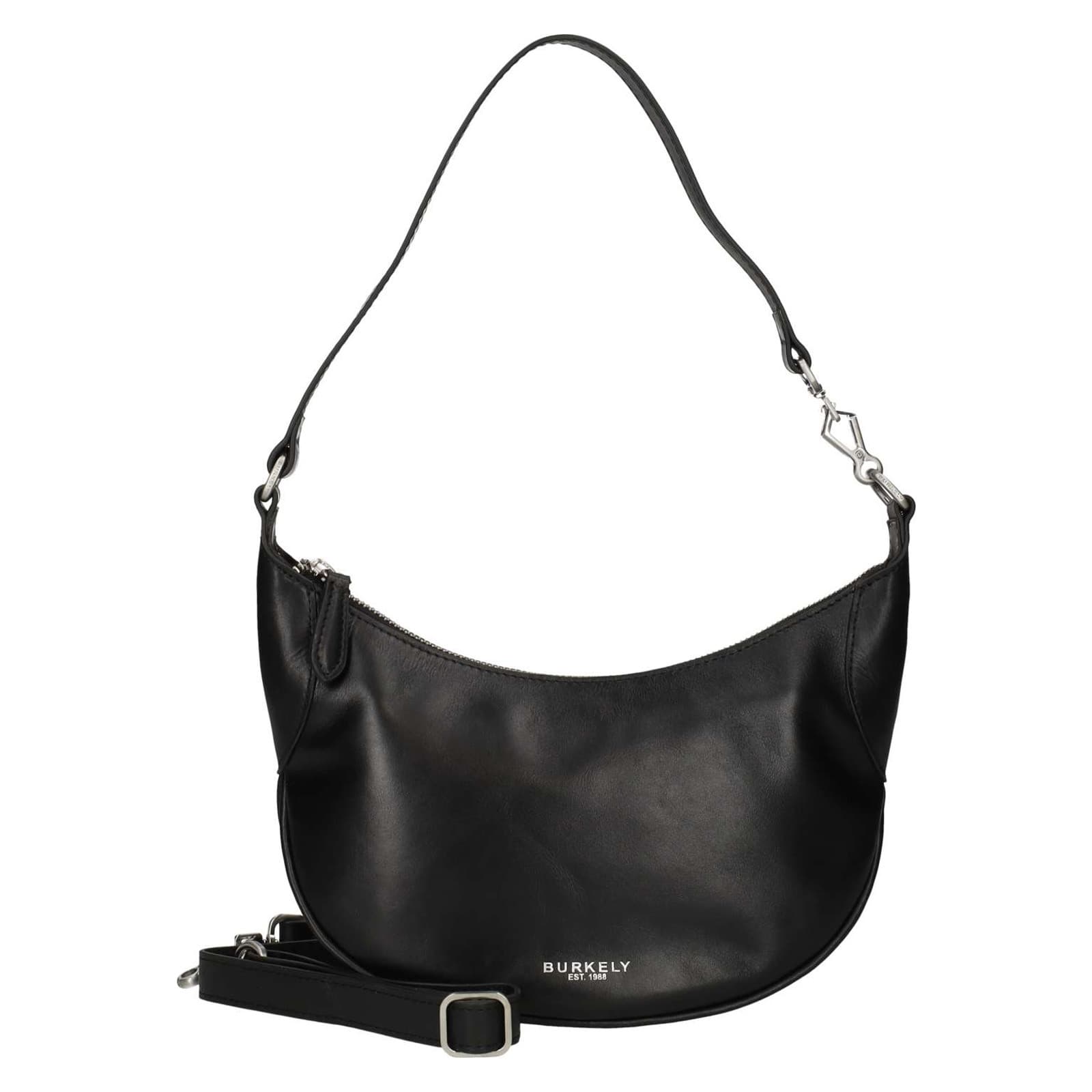 Crossbody kožená kabelka Burkely Estero, černá