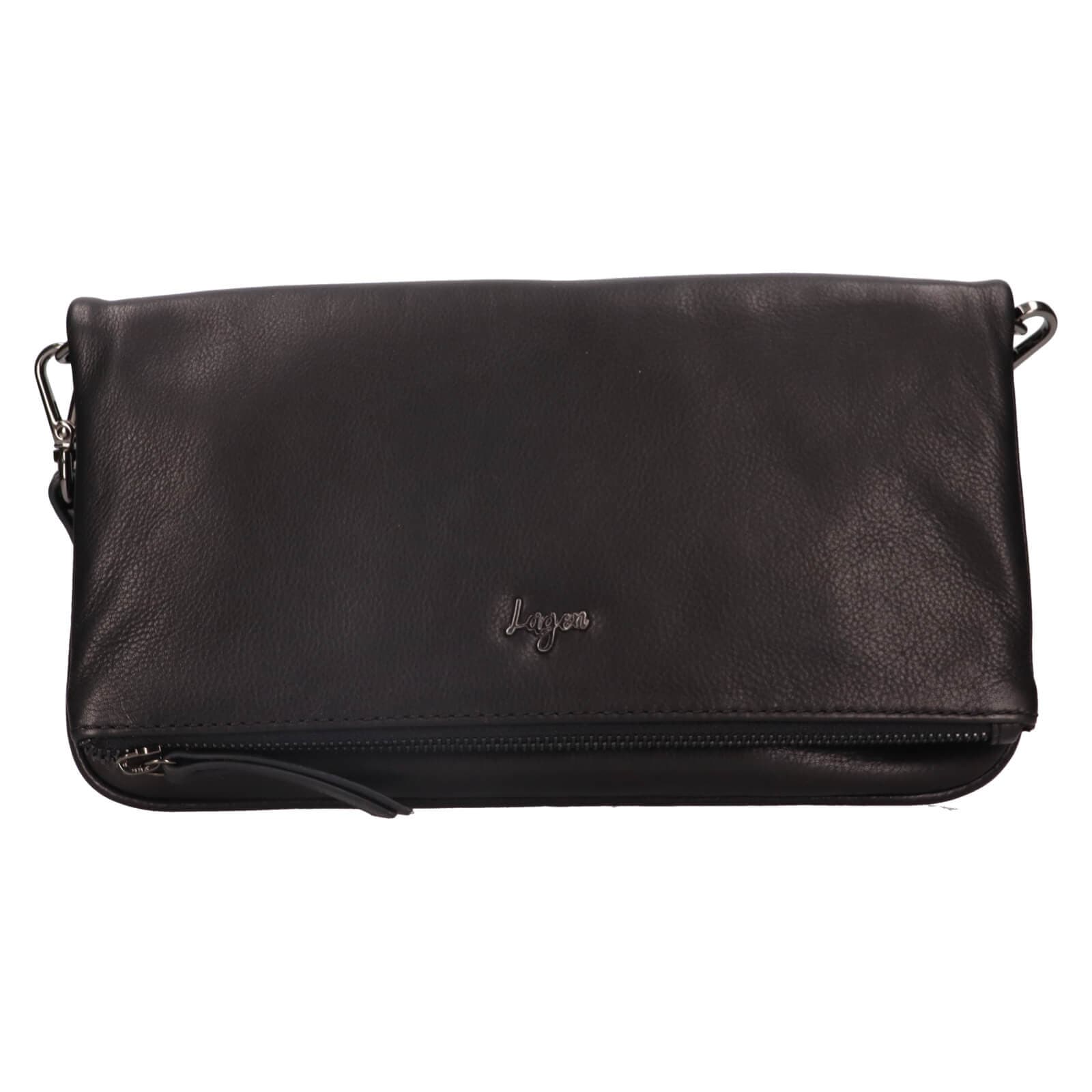 Kožená crossbody kabelka Lagen Milada, černá