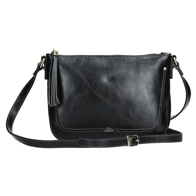 Kožená crossbody kabelka Katana Rena, černá