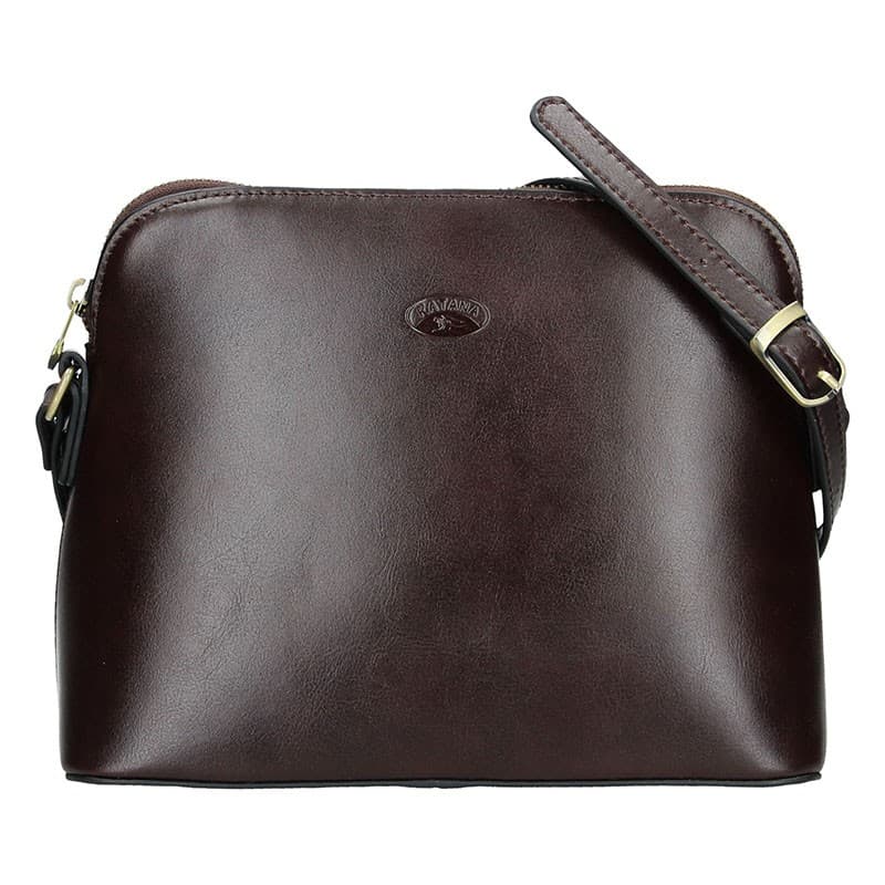 Kožená crossbody kabelka Katana Nicolet, hnědá