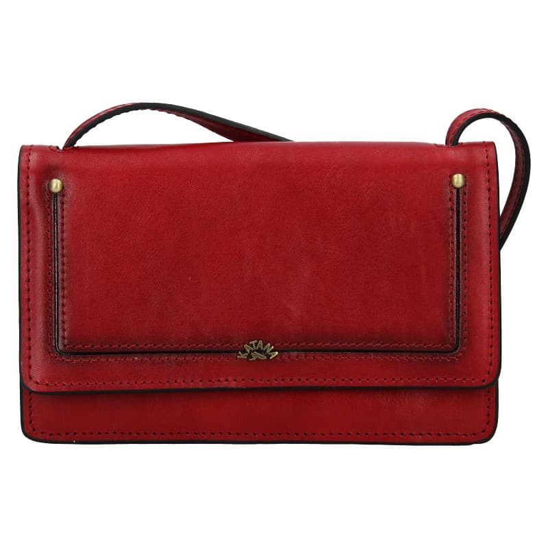 Kožená crossbody kabelka Katana Nicca, červená