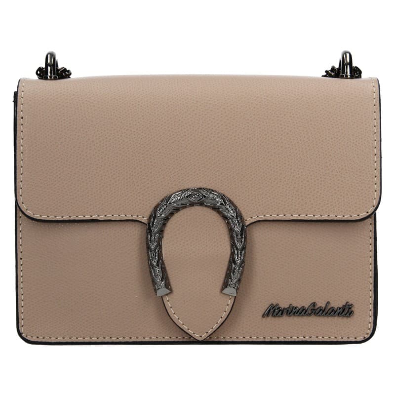 Kožená crossbody kabelka Marina Galanti Arianne, béžová