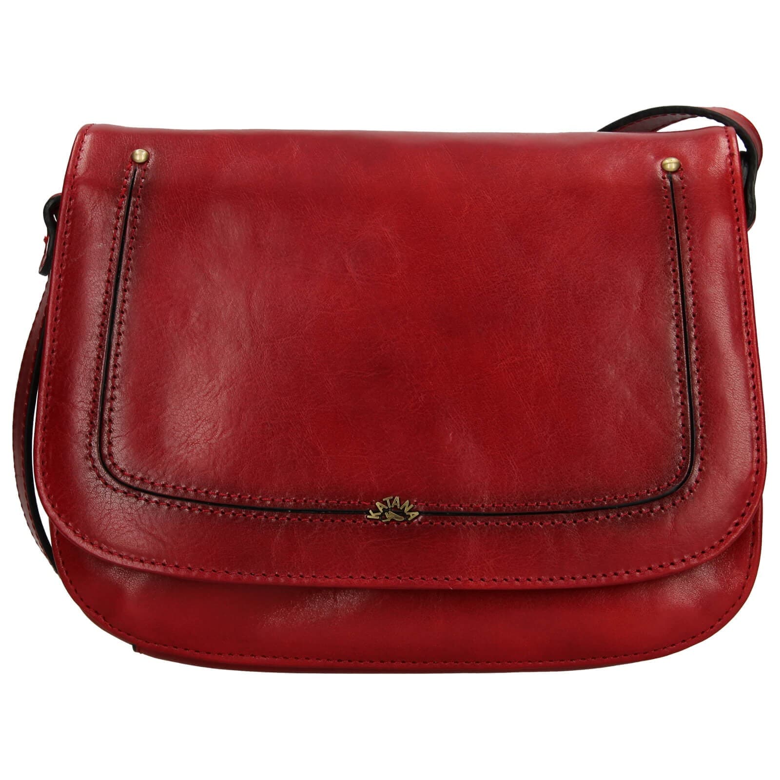 Kožená crossbody kabelka Katana Zorra, červená