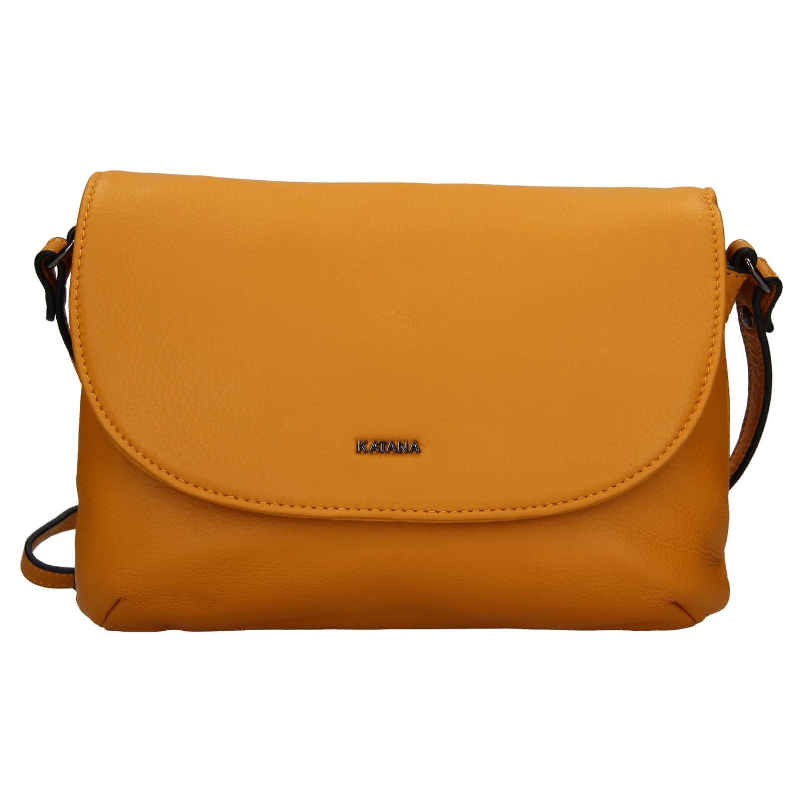 Kožená crossbody kabelka Katana Felipa, žlutá