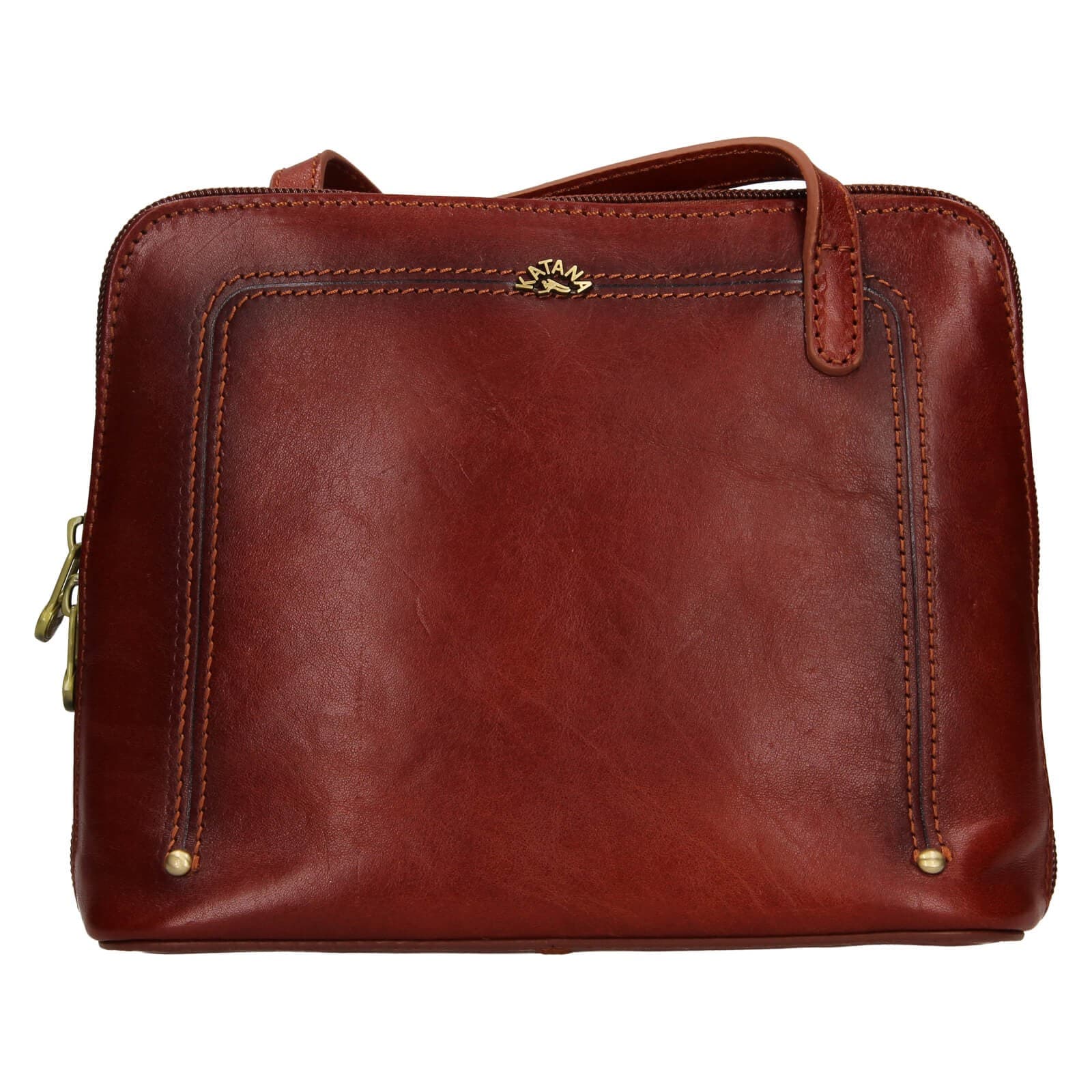 Kožená crossbody kabelka Katana Frenita, hnědá
