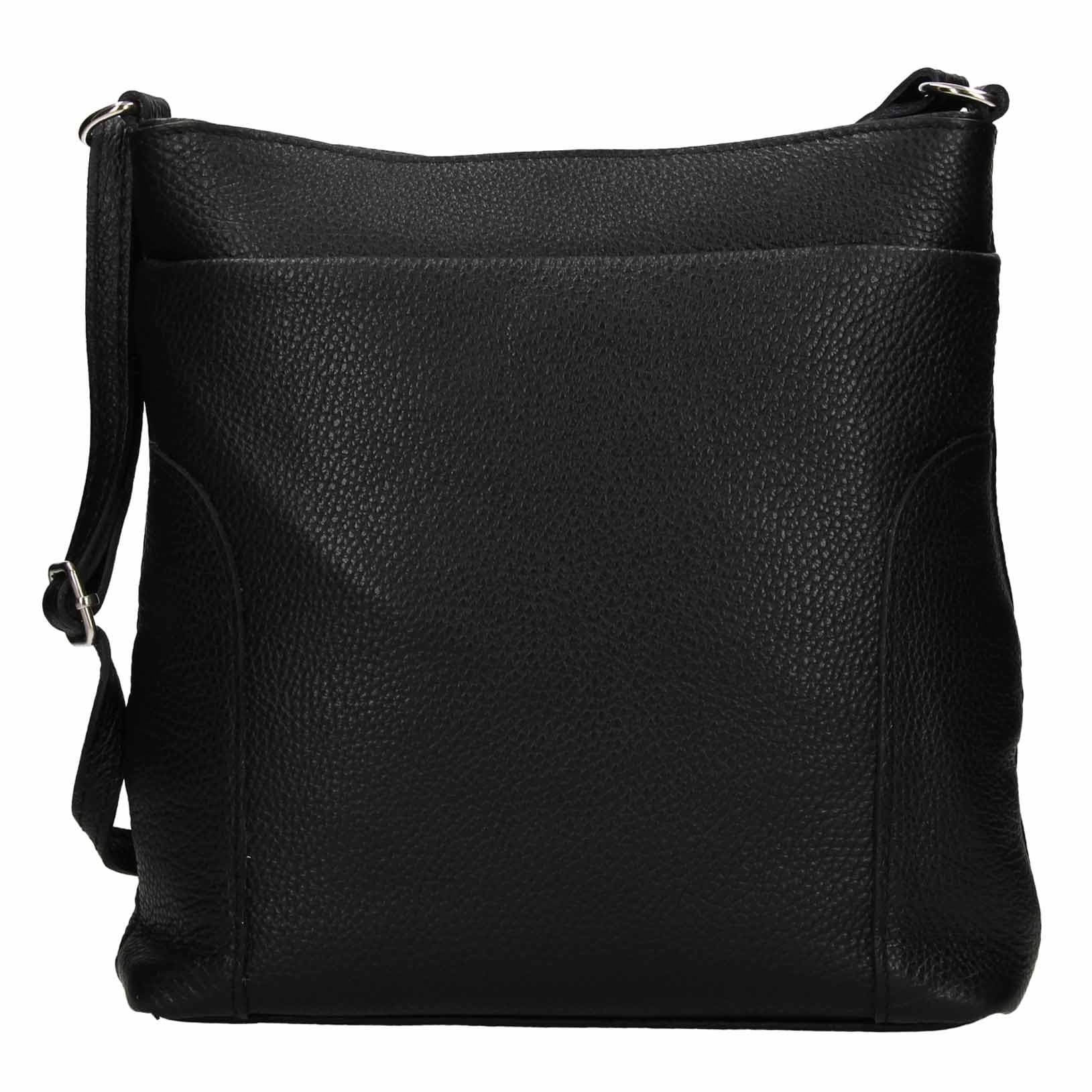 Kožená crossbody kabelka Italia Emma, černá