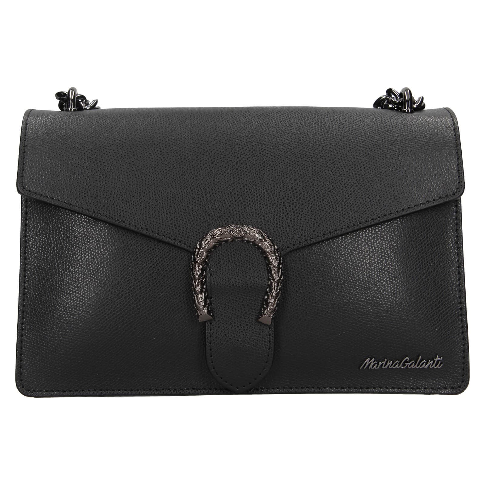 Kožená crossbody kabelka Marina Galanti Aredea, černá