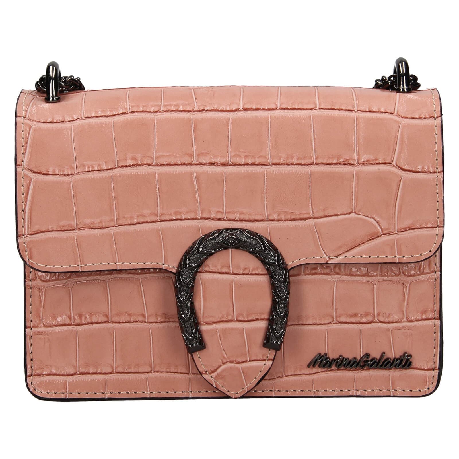 Kožená crossbody kabelka Marina Galanti Elsse, růžová